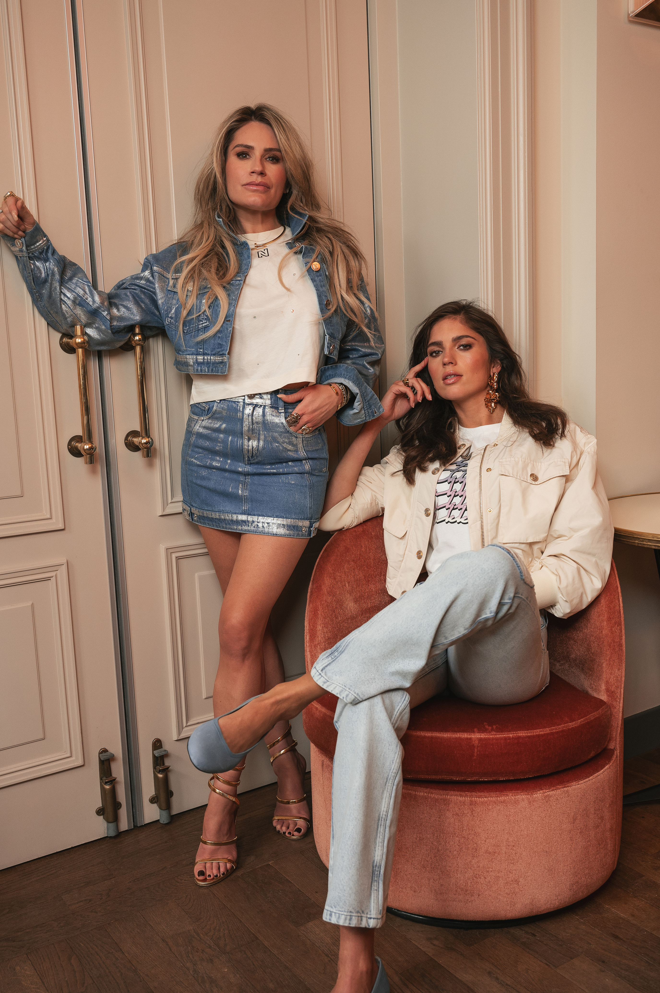 T-shirt met glitter print