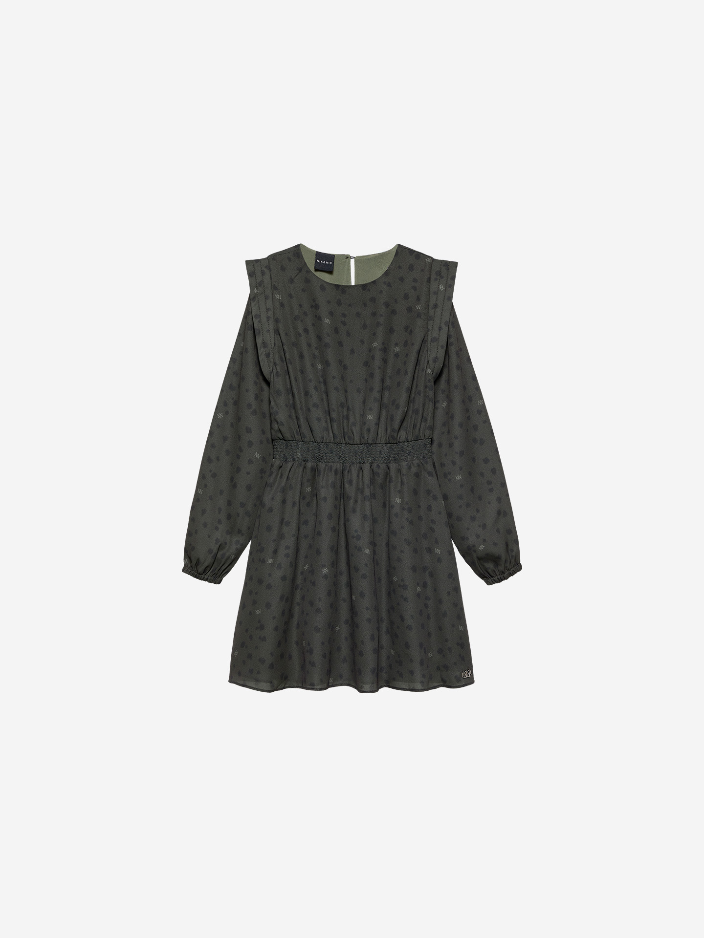 Dress with subtle leopard print