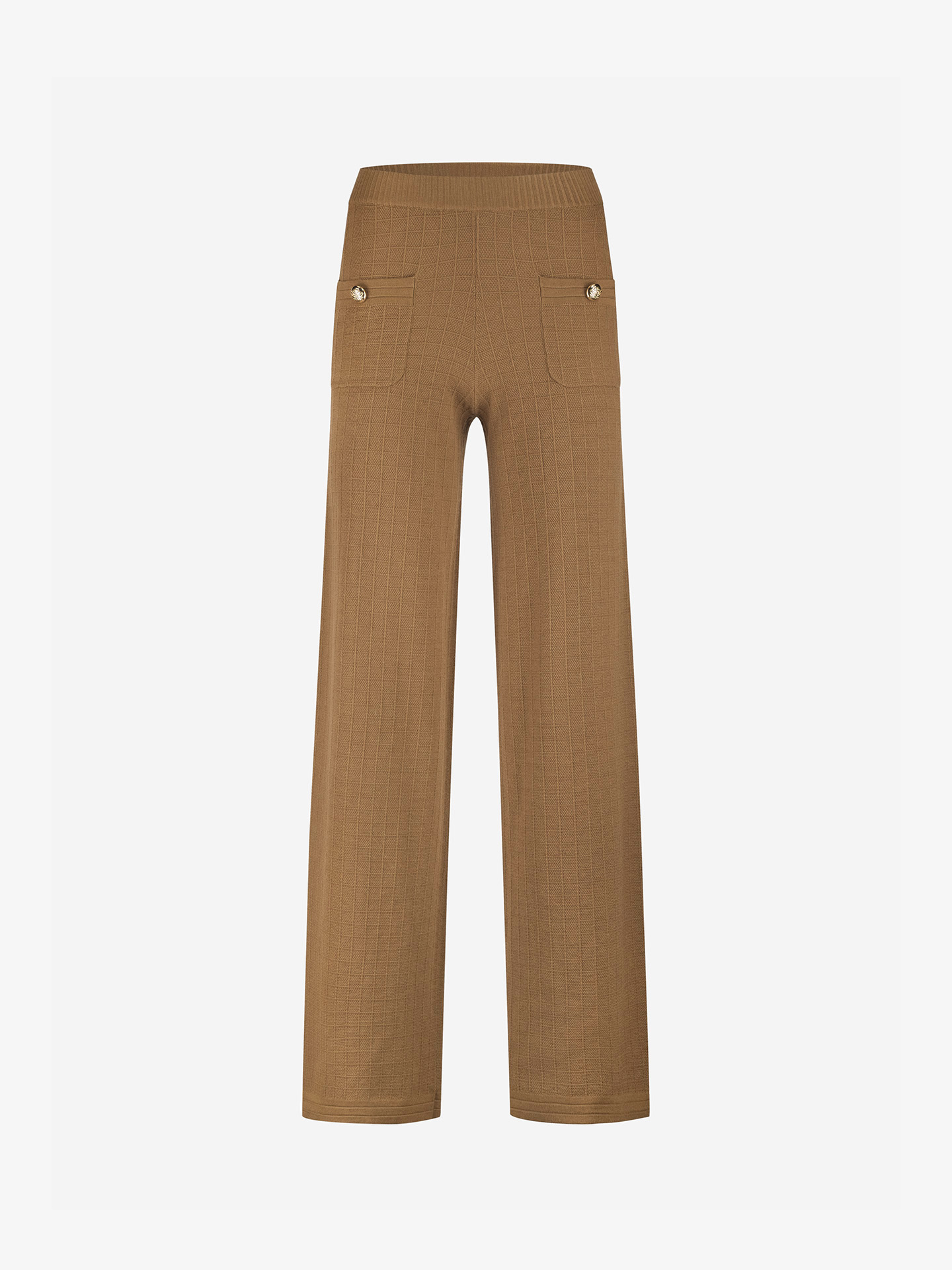 Knitted pants with diamond structure