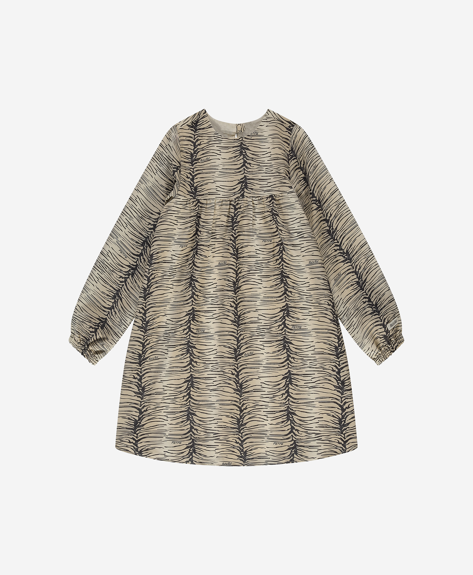 Loose-fitting dress with animal print