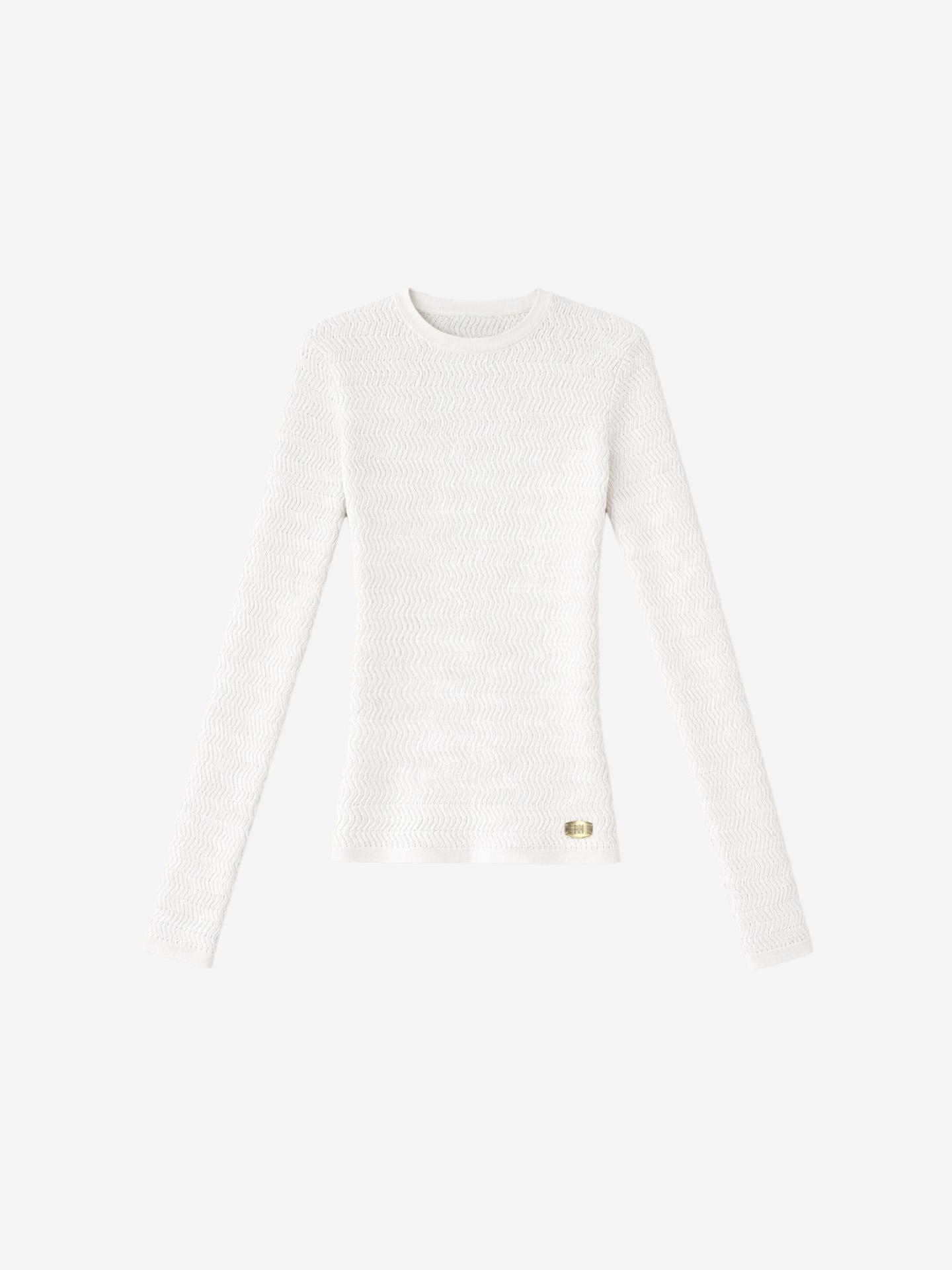 Opengebreide top met zigzag patroon