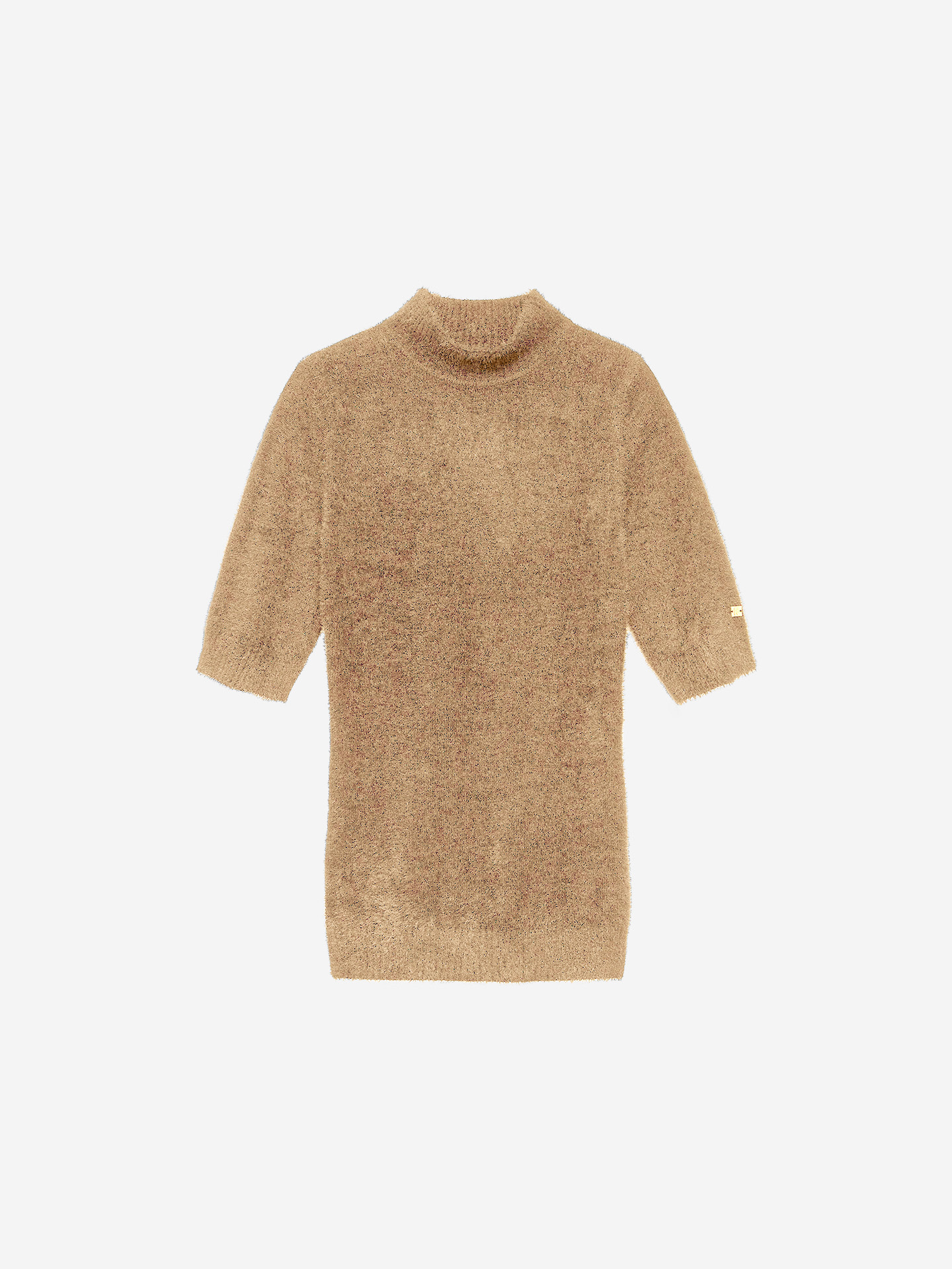 Fluffy top with turtleneck