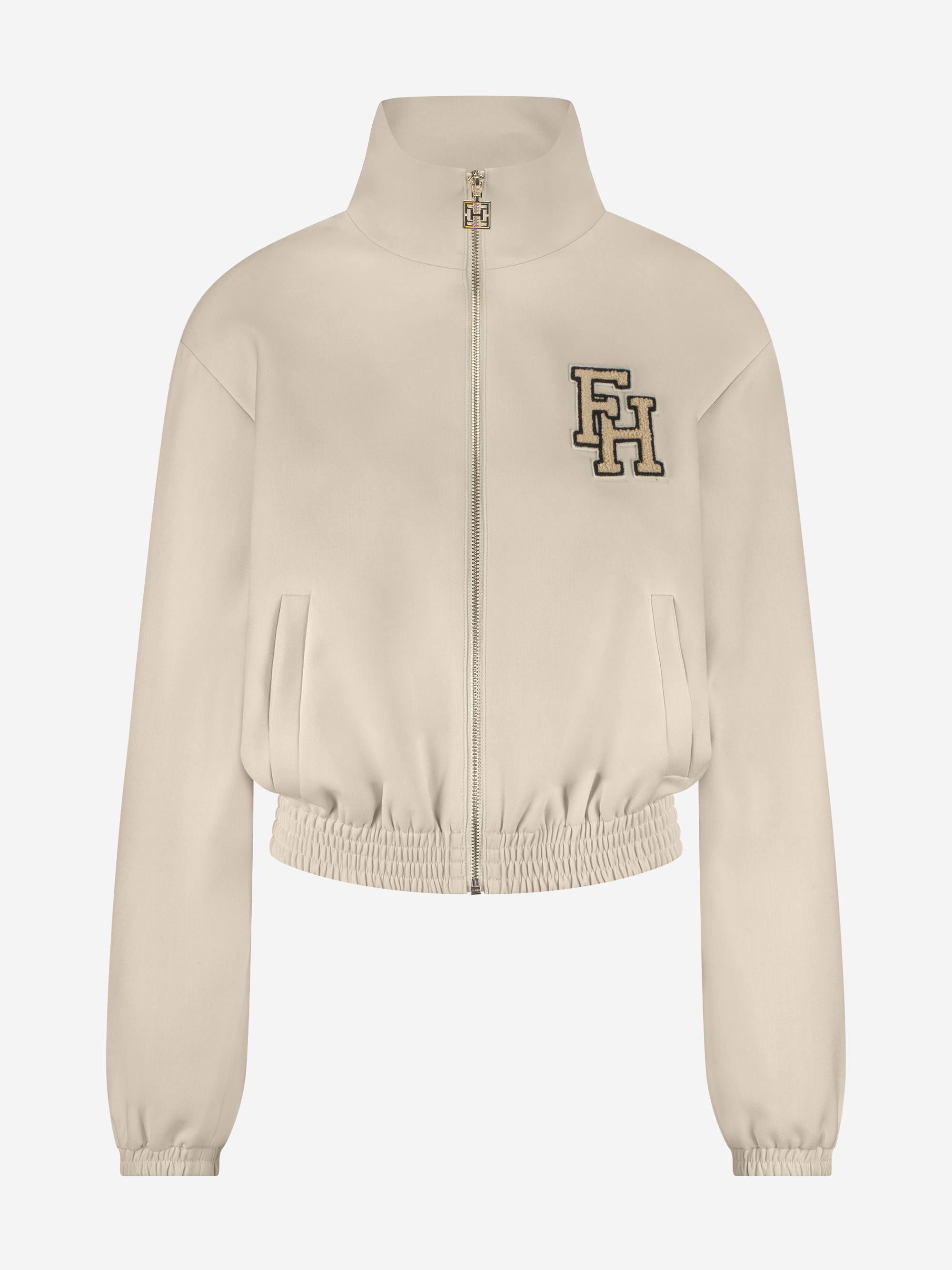 Jack met geborduurd logo en hoge kraag