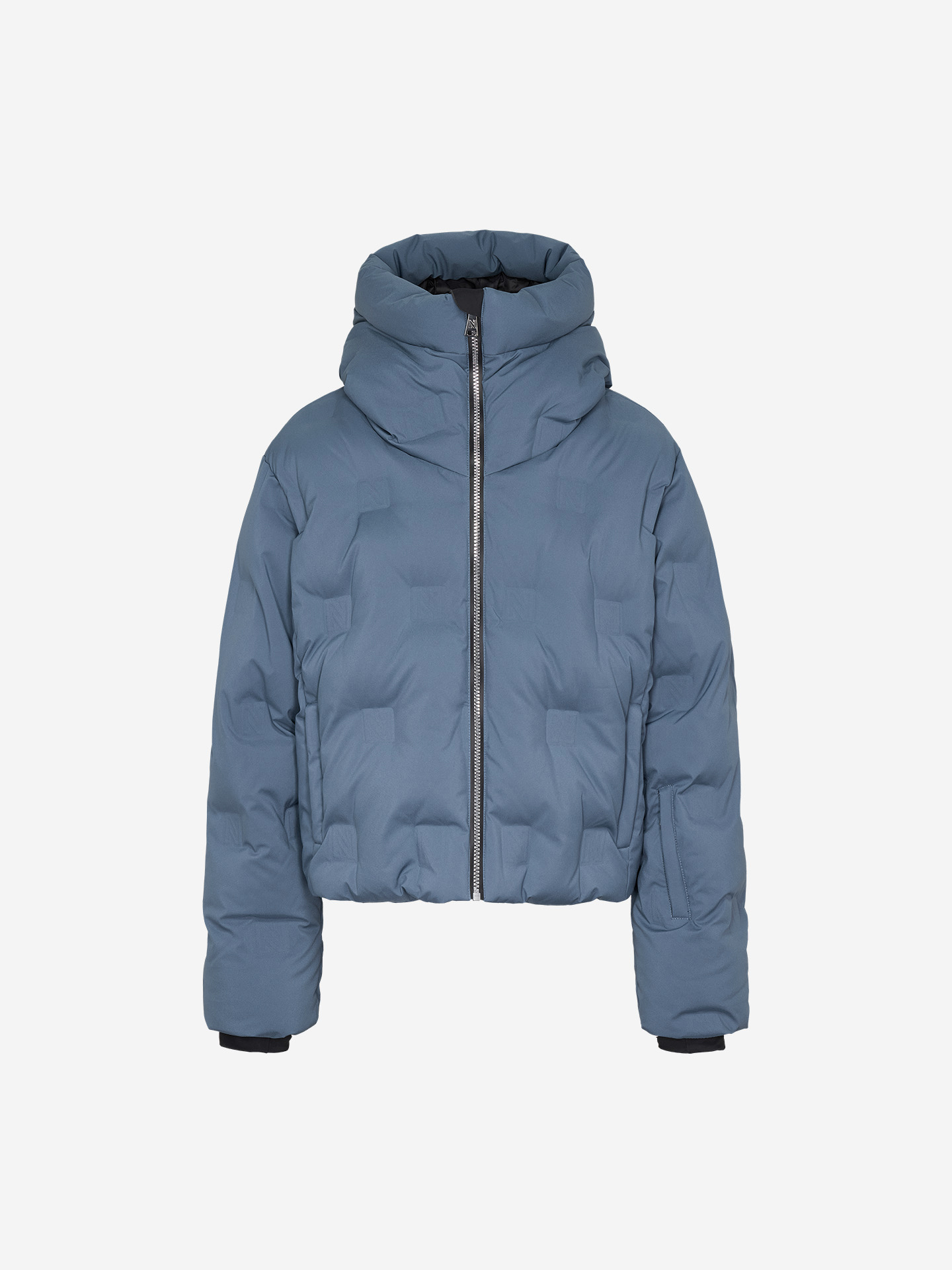 Padded jacket with logo pattern