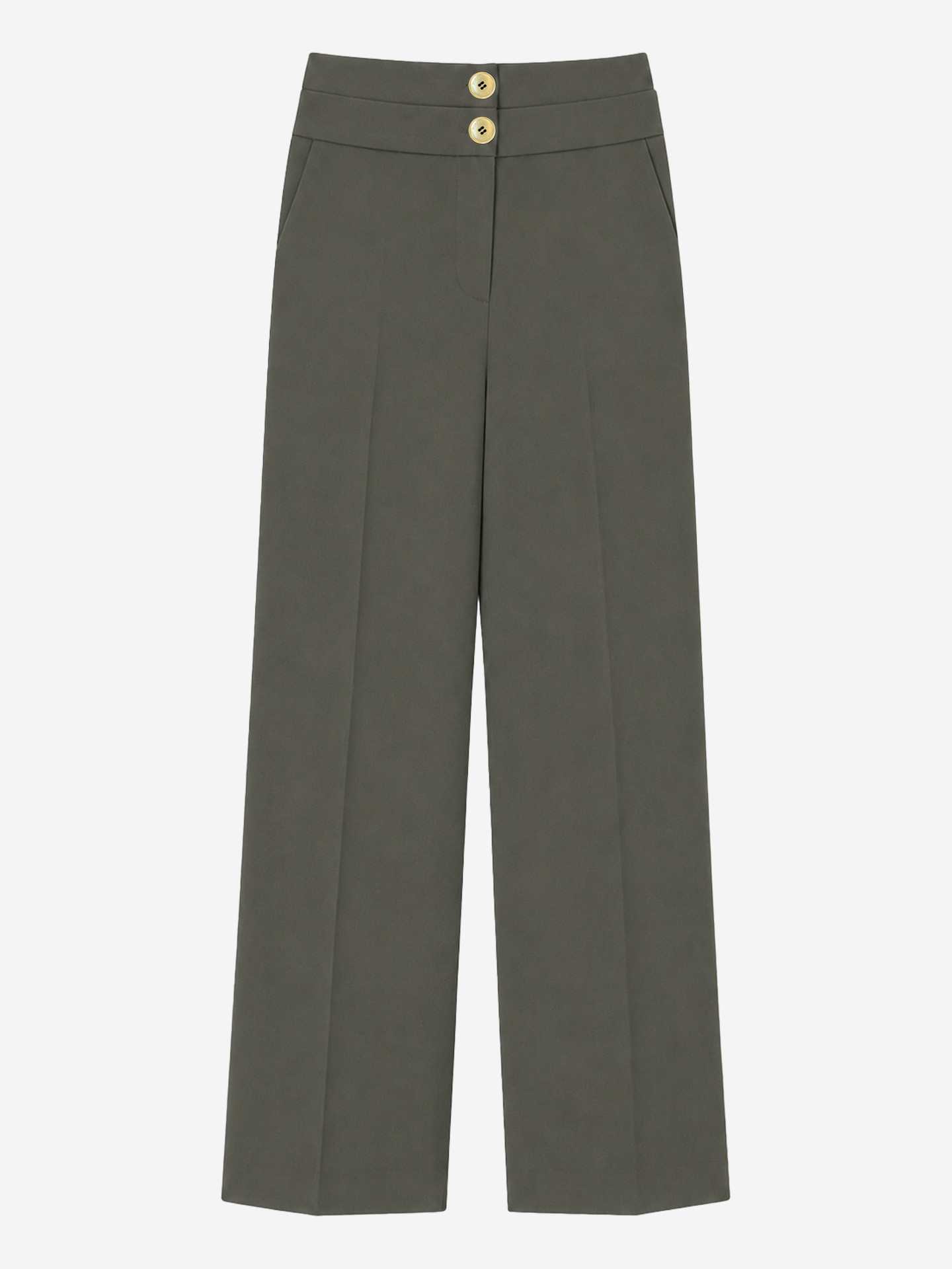 Pants with double waistband
