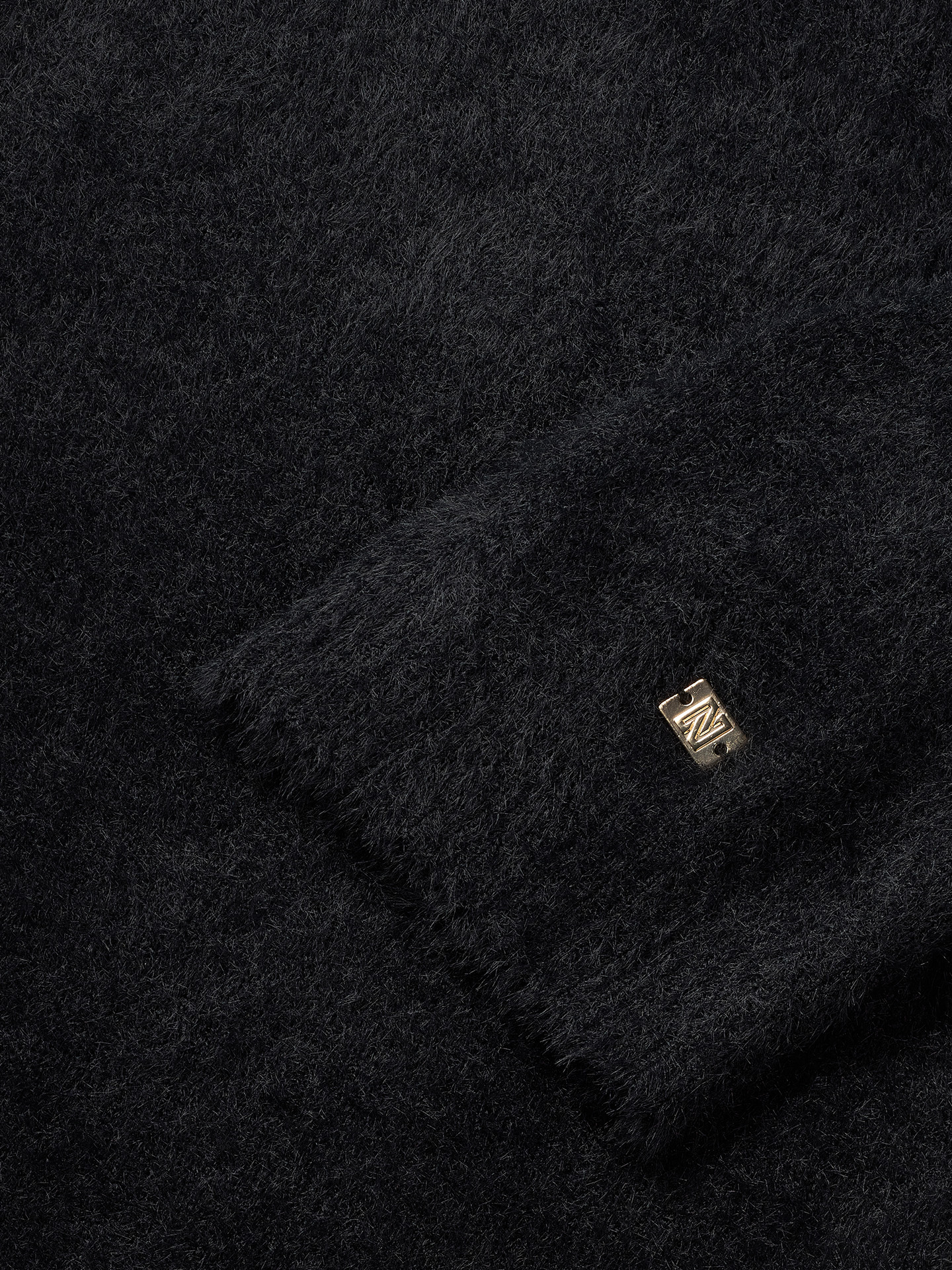 Fluffy top with turtleneck