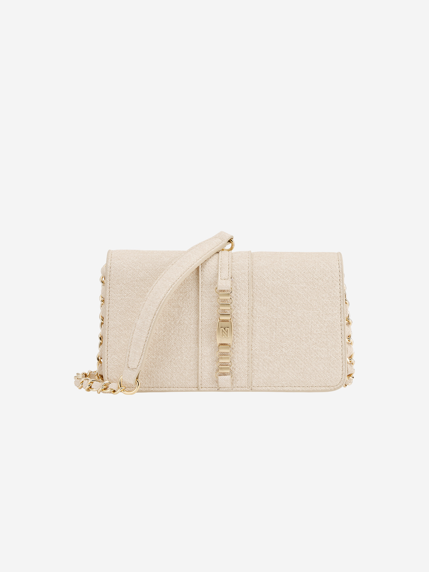 Shoulder bag with denim look