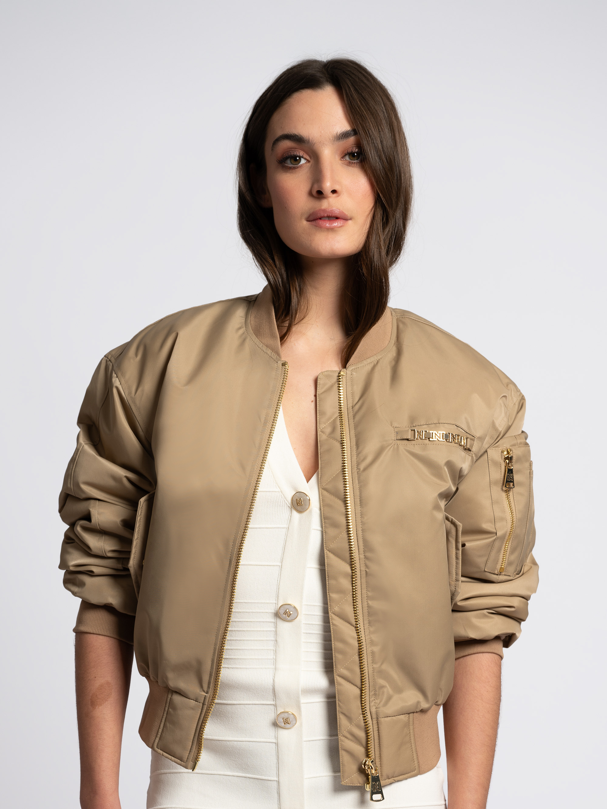 Bomberjack met logo detail