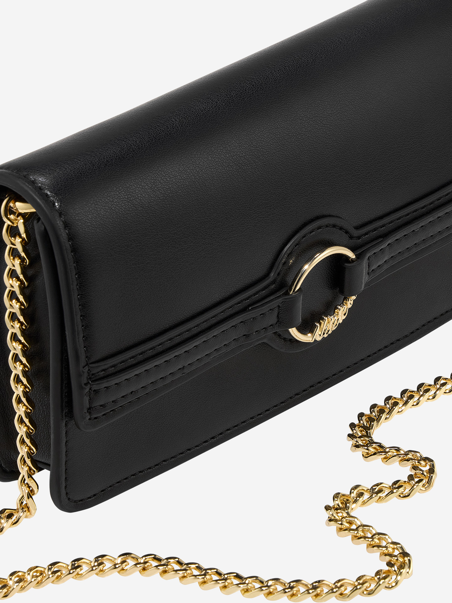 Faux leather shoulder bag