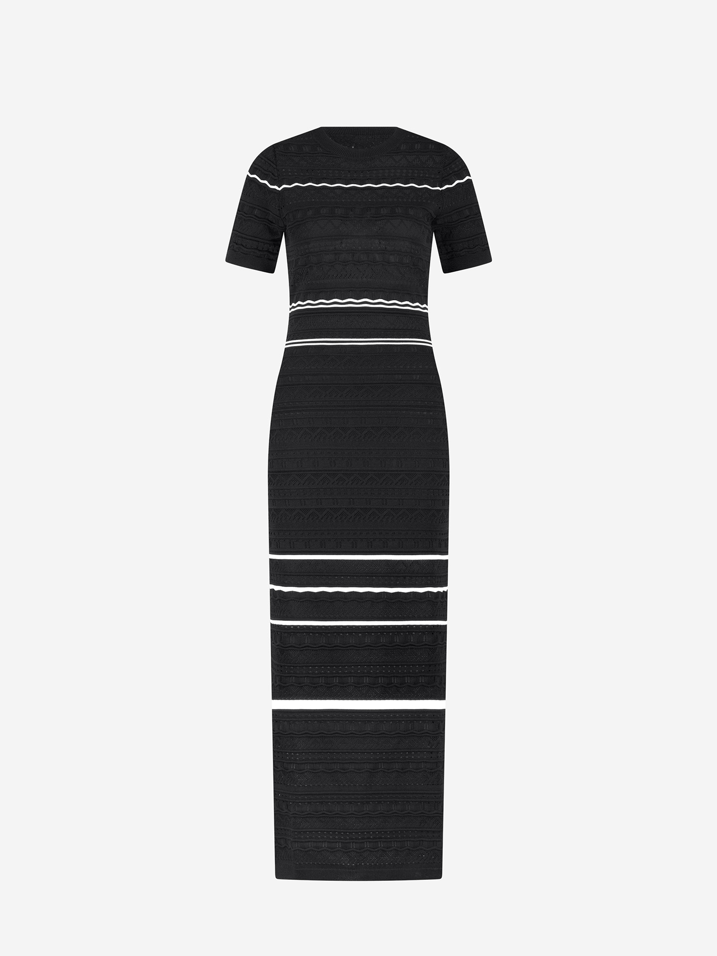 Ajour knit maxi dress
