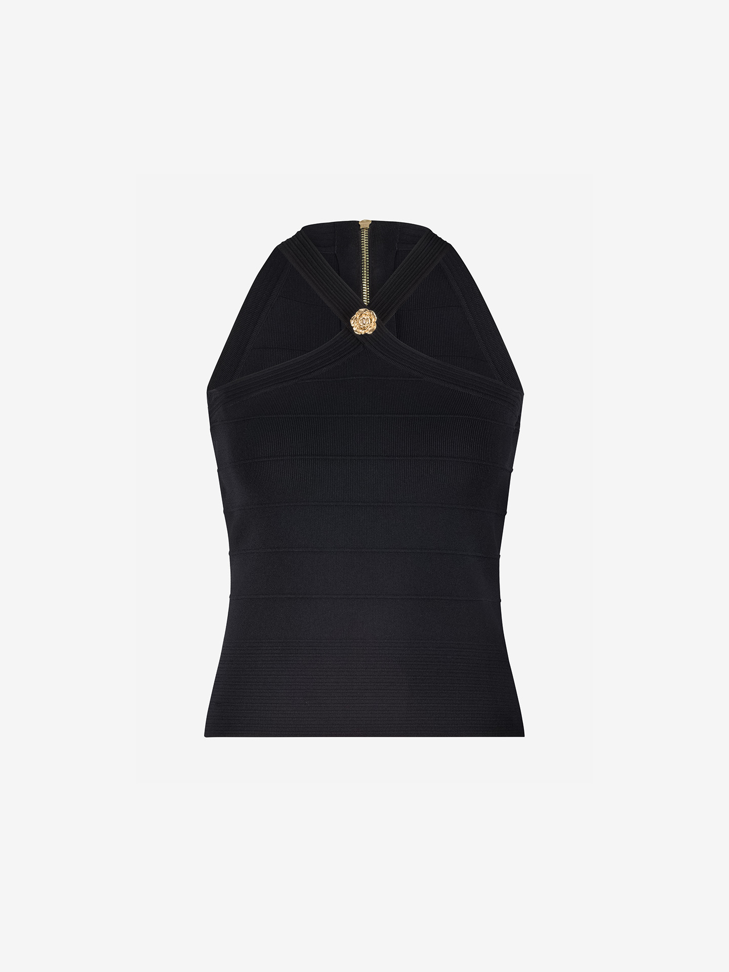 Halter top with cross neck