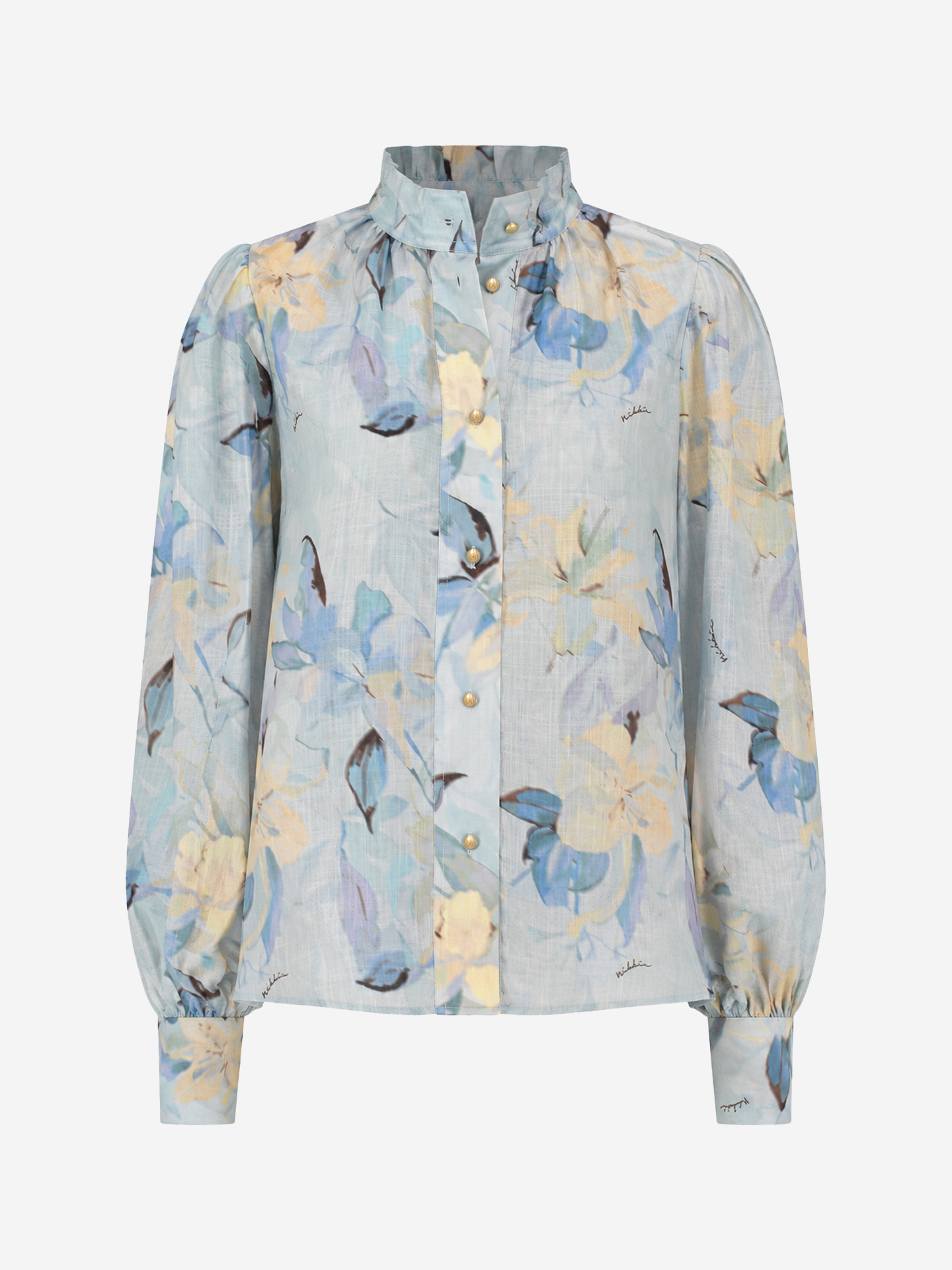 Bloemenprint blouse met ballonmouwen