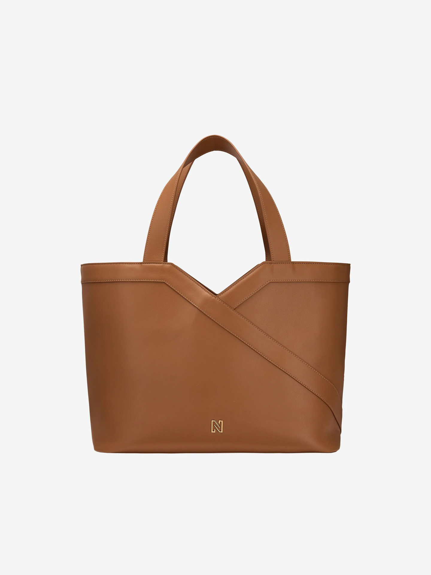 Faux leather shopper