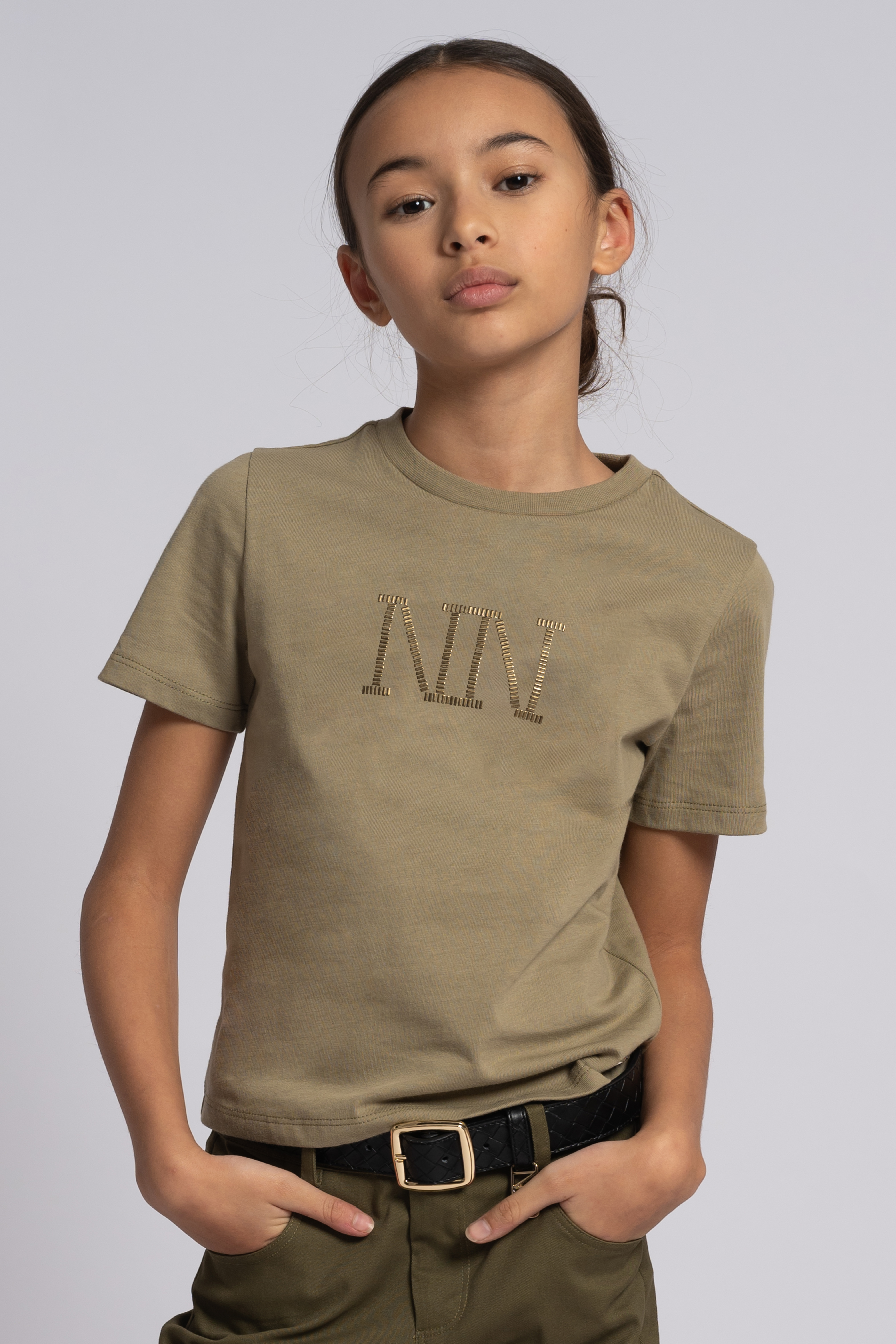 T-shirt with studded logo