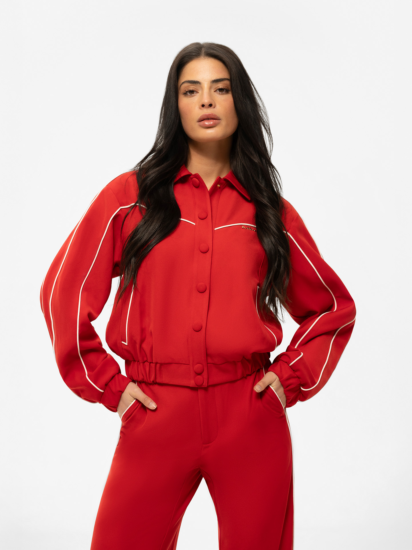 Jacket with white trim