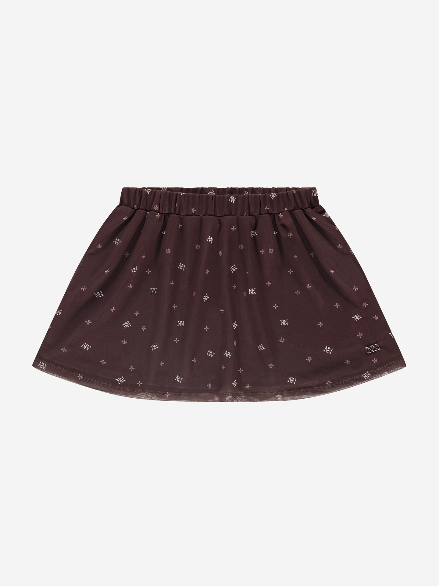 A-line skirt with logo print