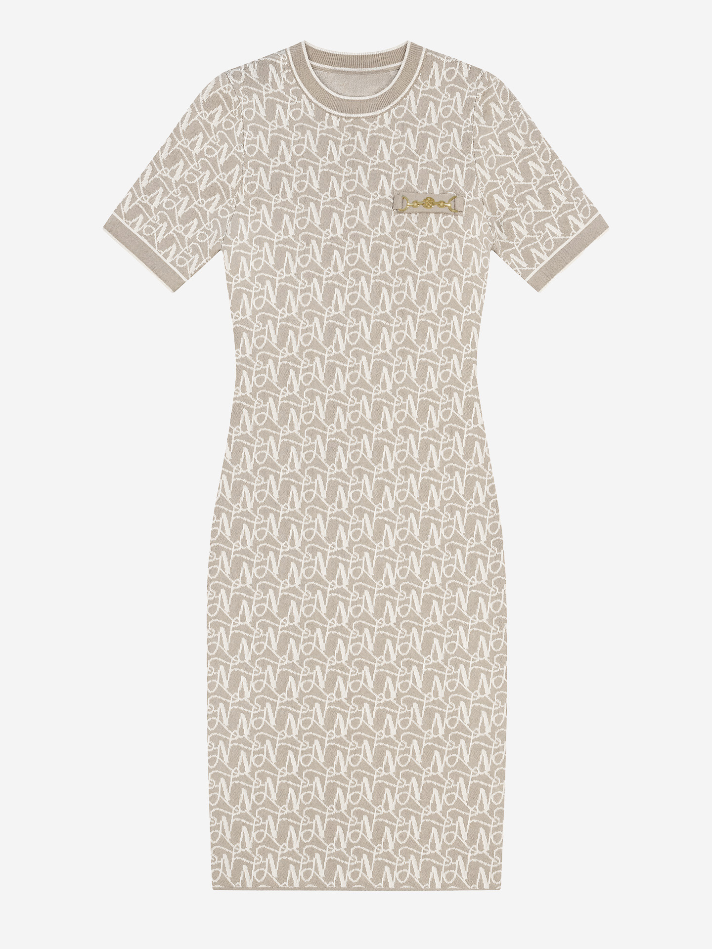 Dress with logo pattern
