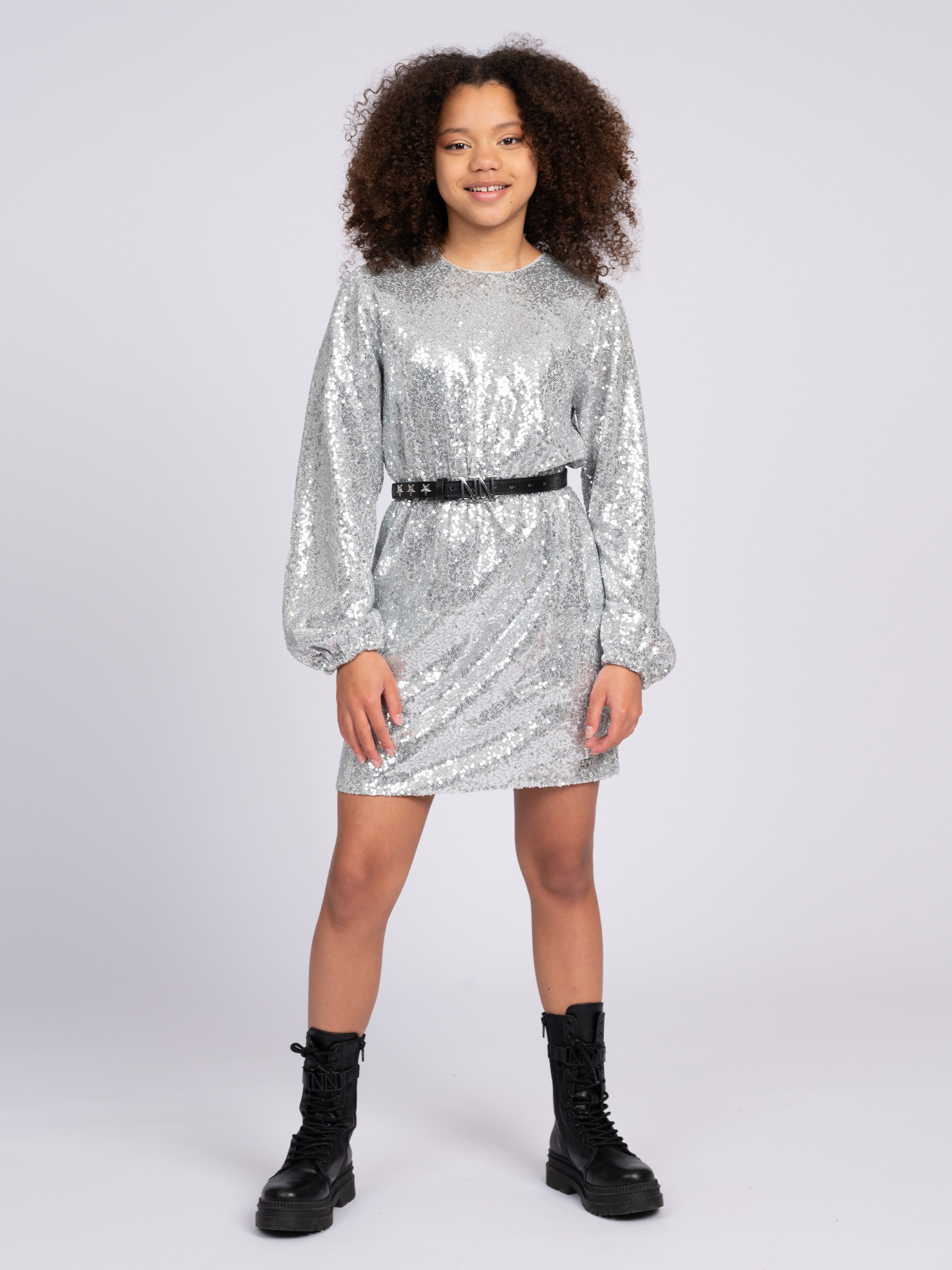 Pailletten jurk met uitgesneden rug