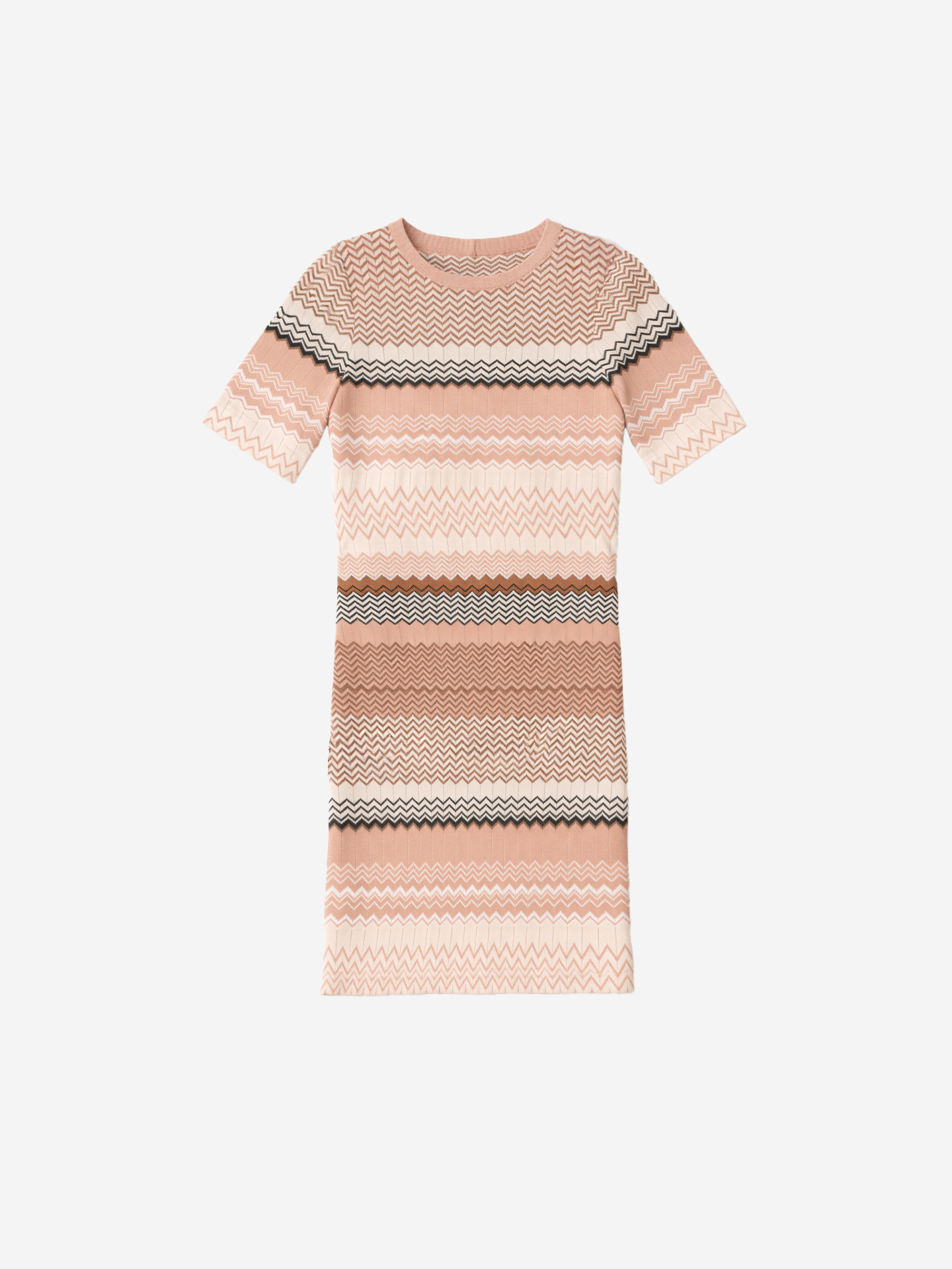 Dress with zigzag pattern and glitter thread