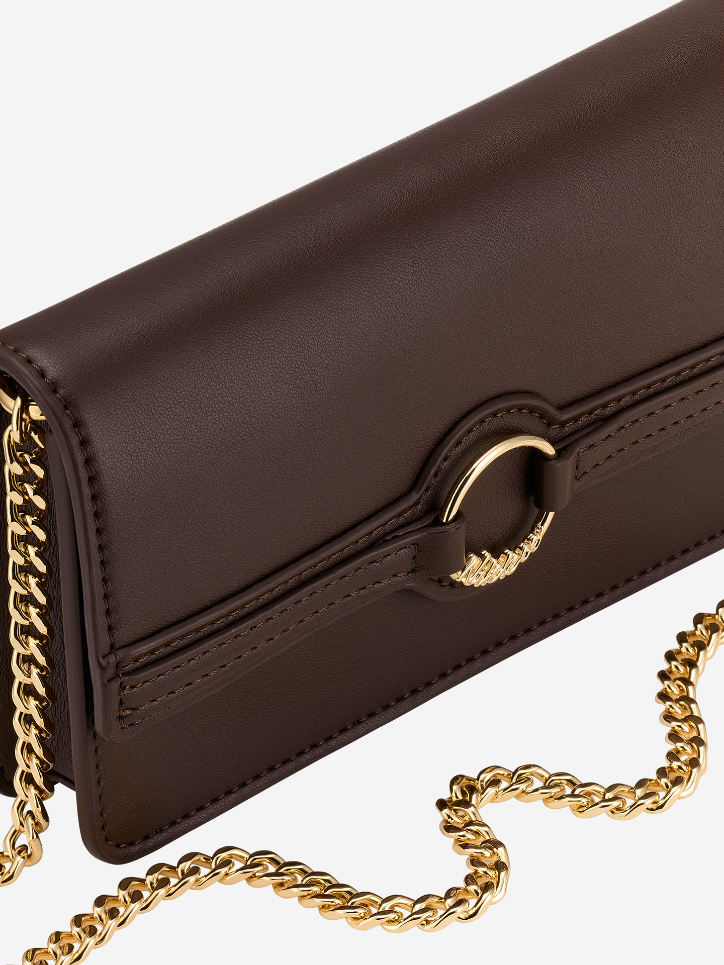 Faux leather shoulder bag