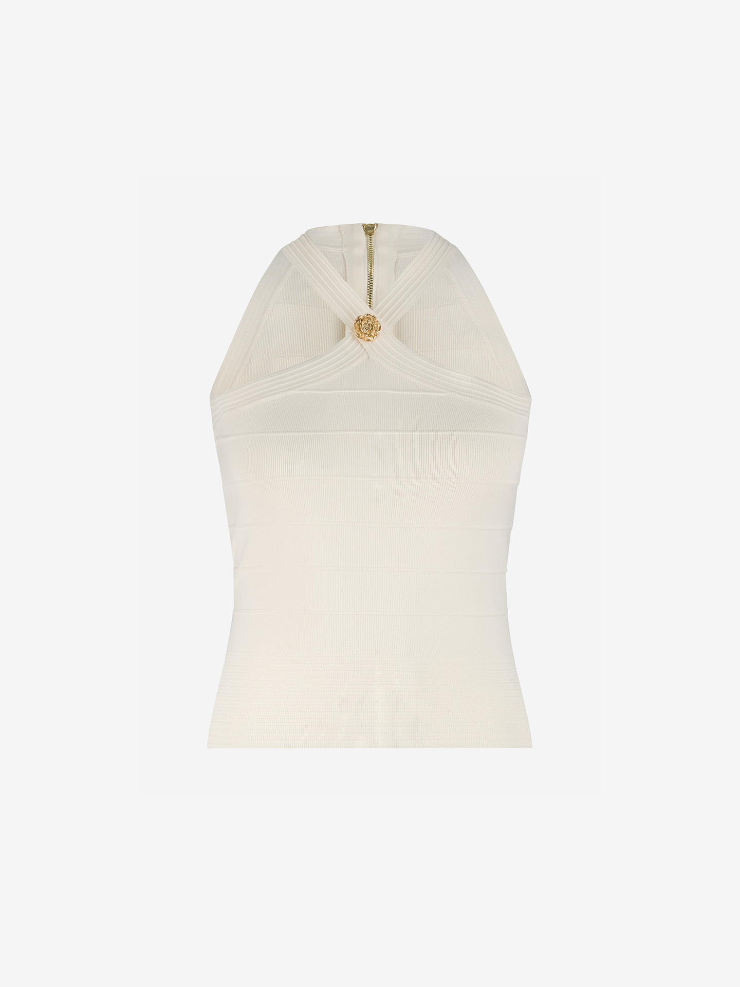 Halter top with cross neck