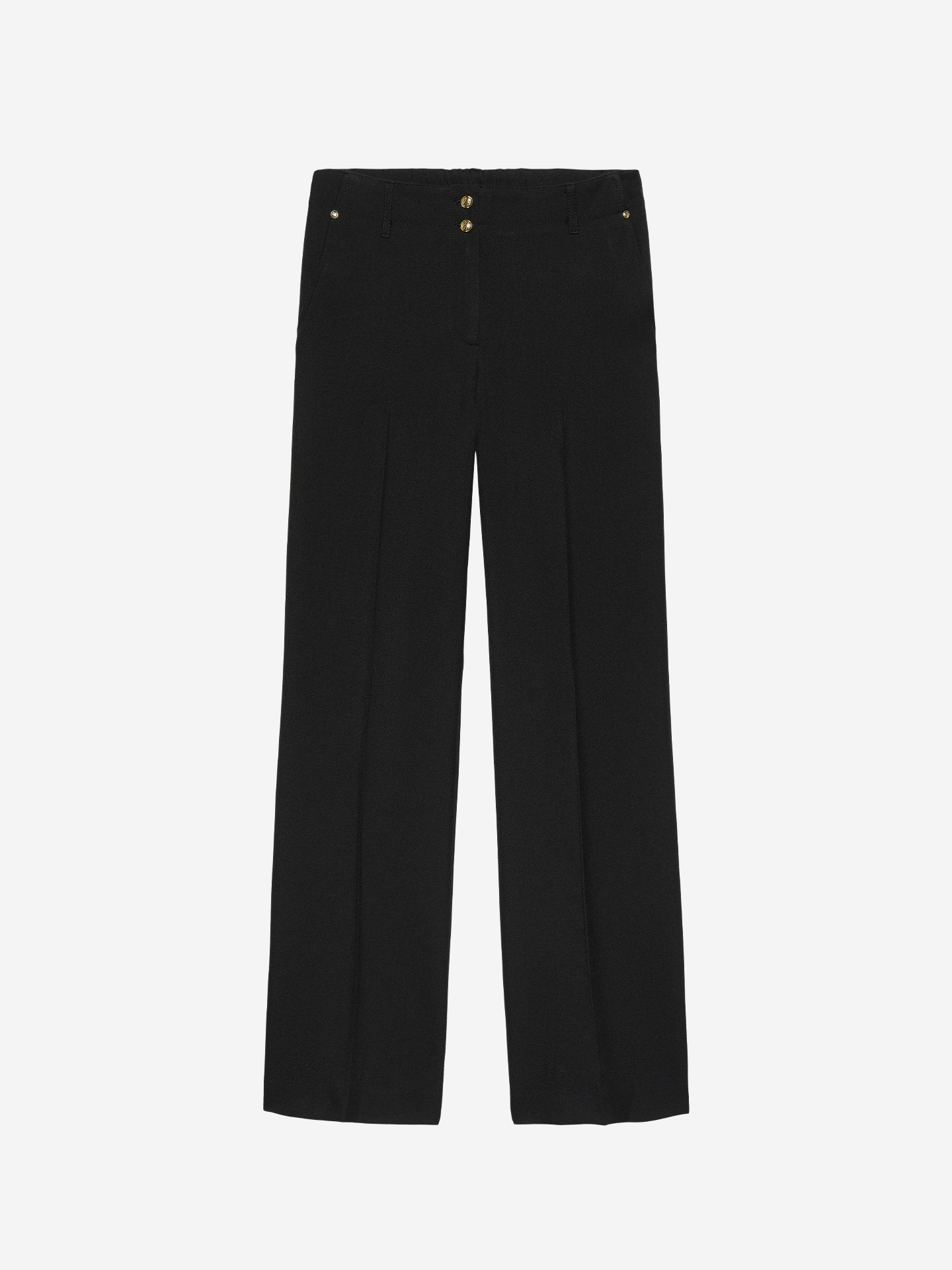 Pantalon met logo knopen