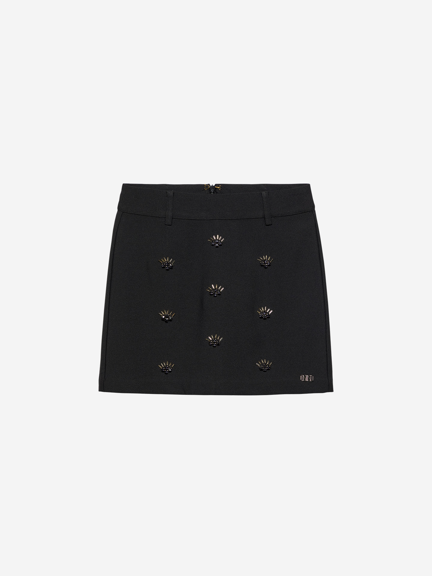 Short skirt with beaded details