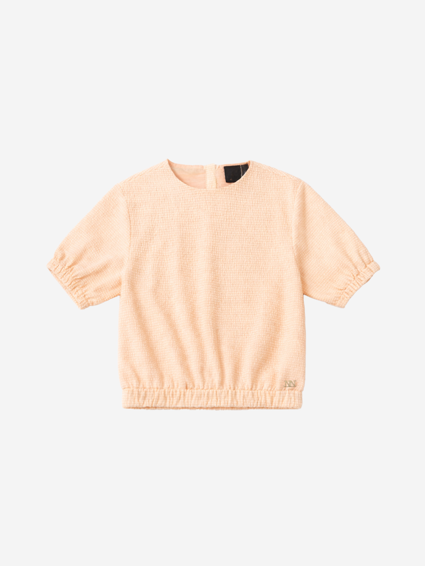 Cropped top met pofmouwen