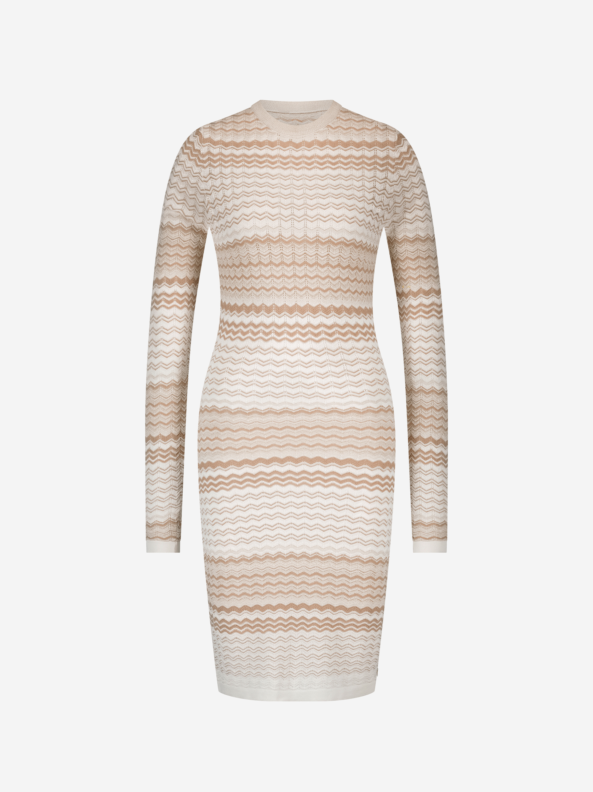 Ajour knitted dress with wavy pattern
