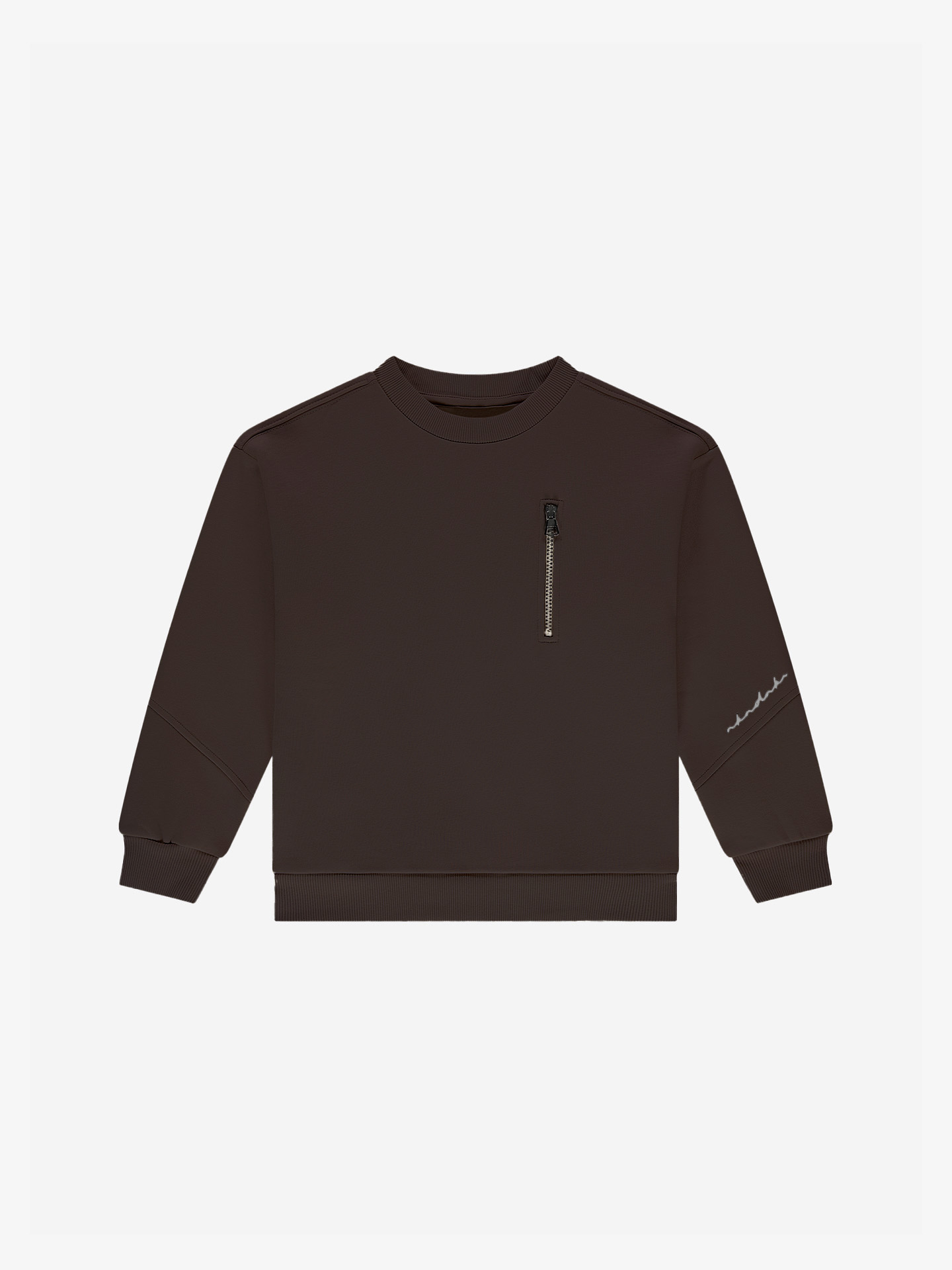 Sweater with decorative zipper