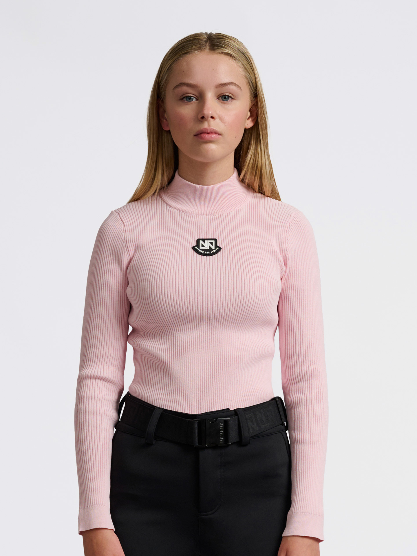 Geribde ski pully met col