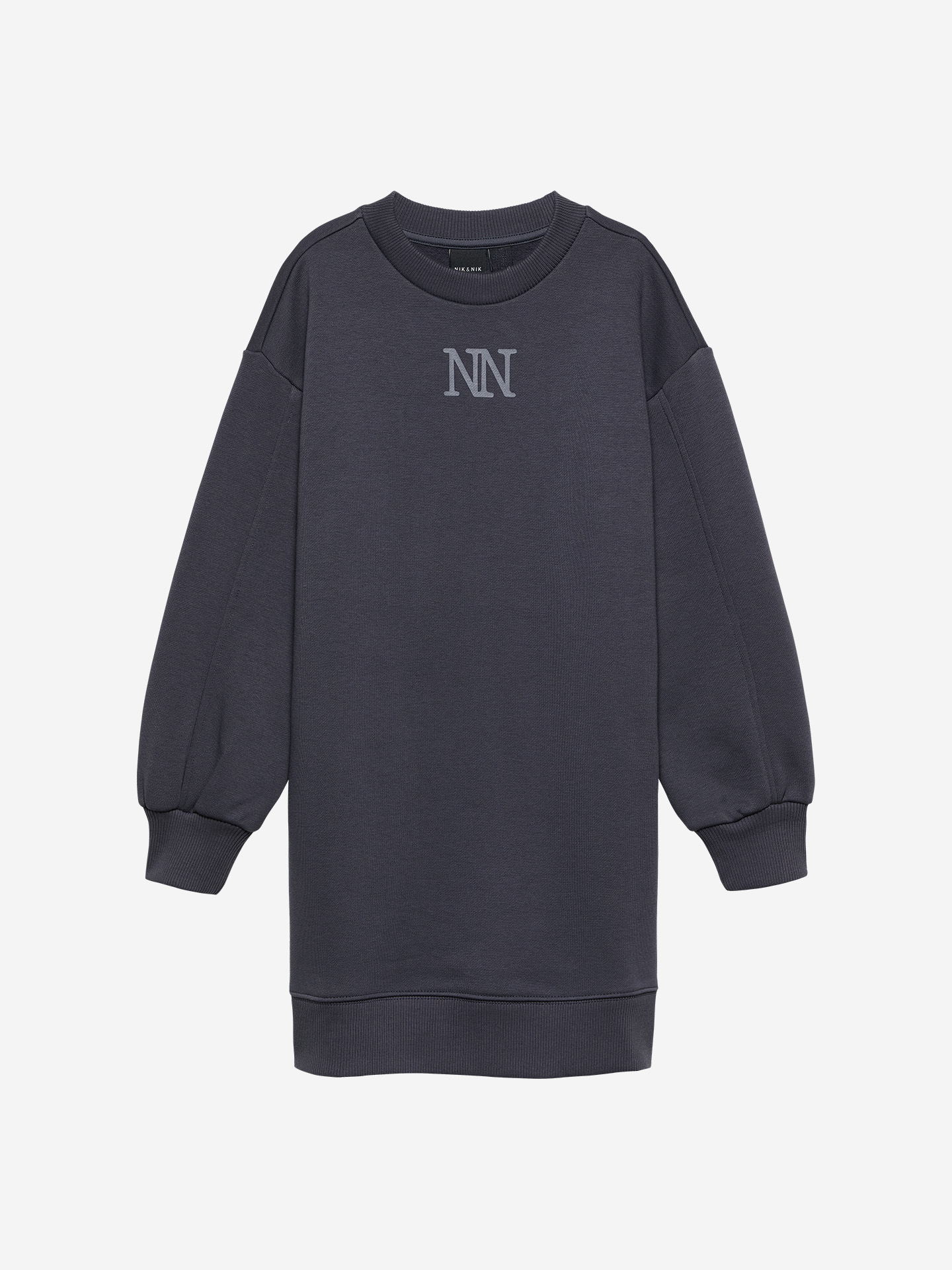 Sweater dress with logo print