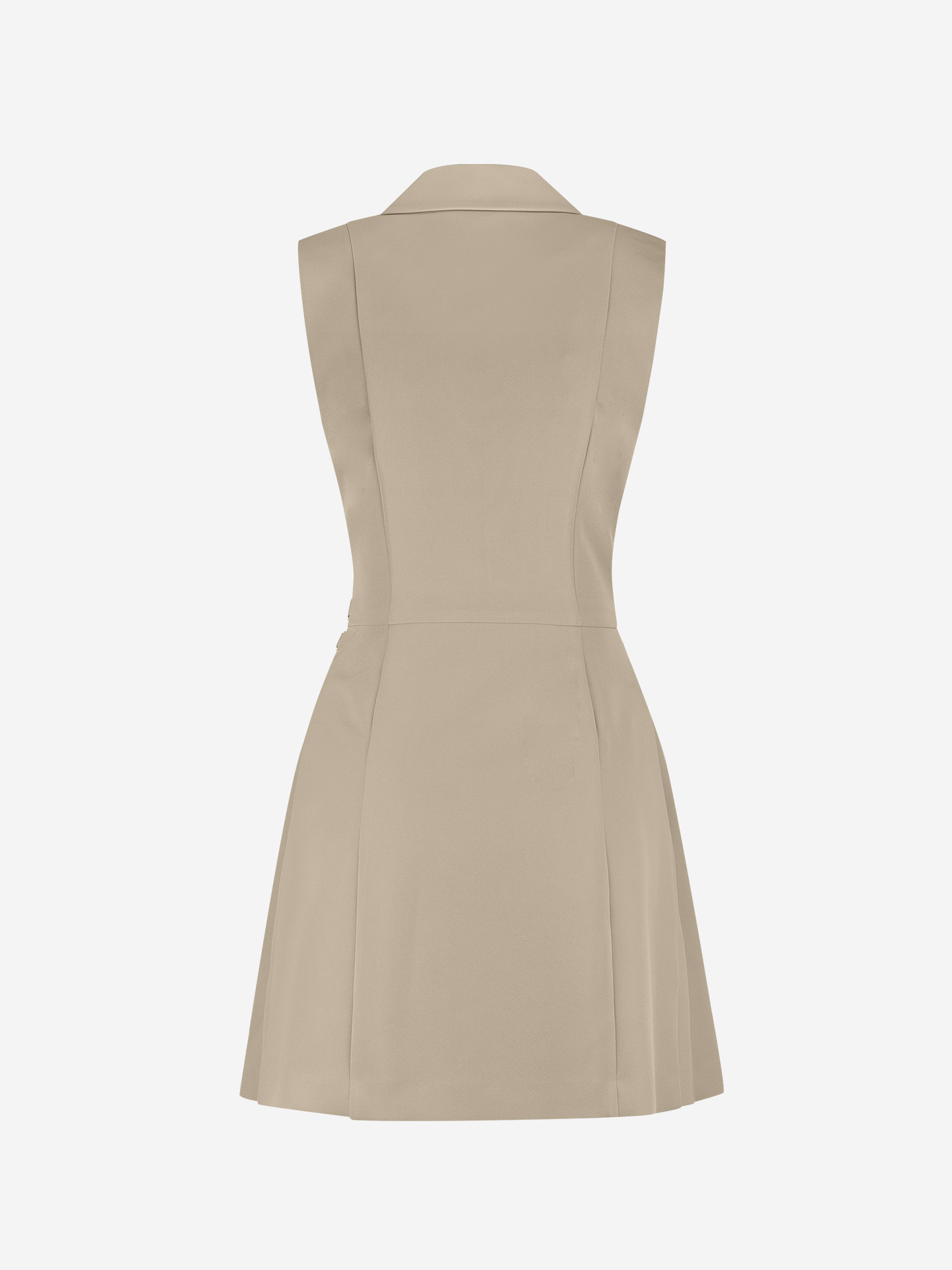 Sleeveless A-line blazer dress