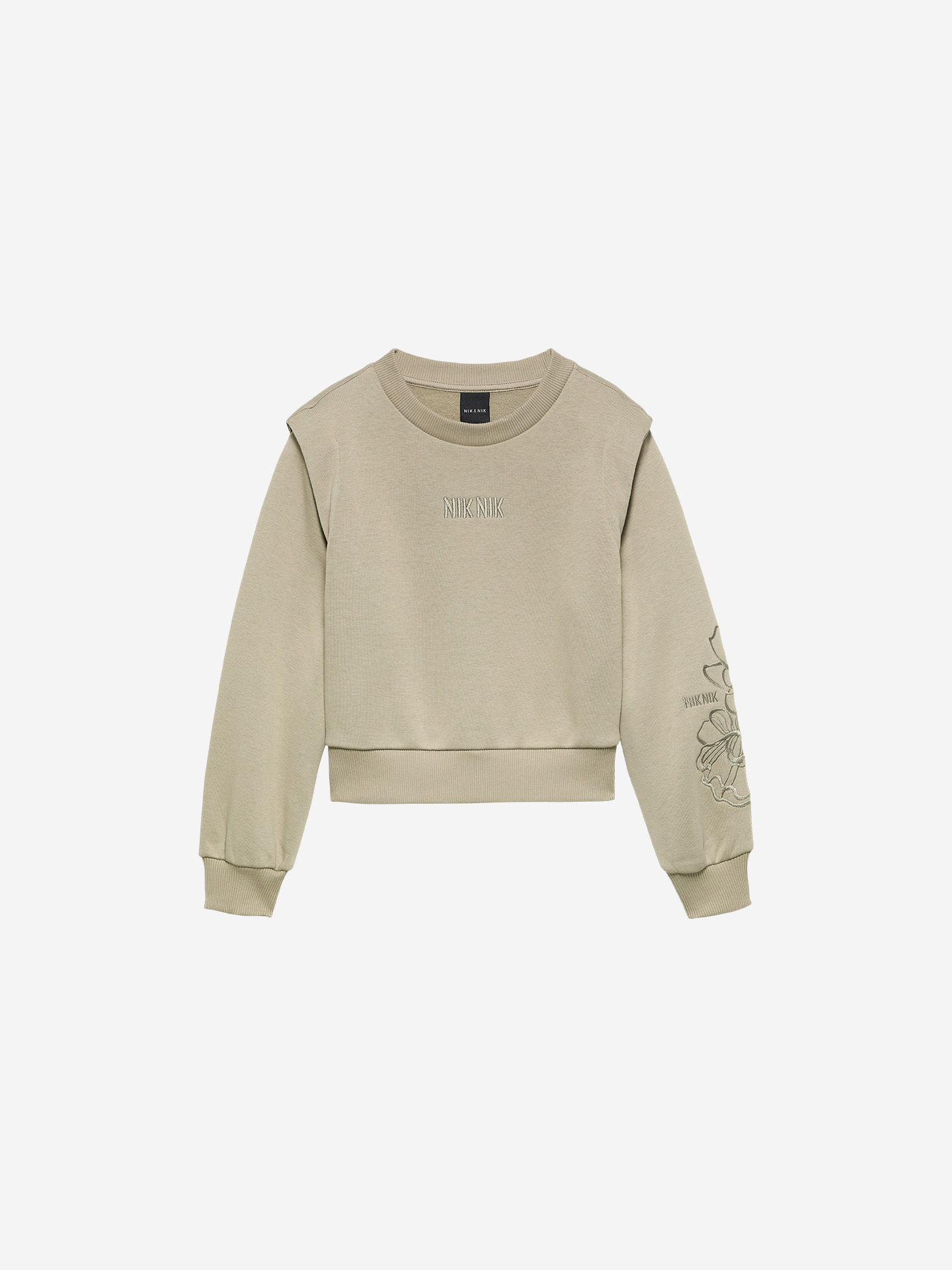 Sweater with floral embroidery