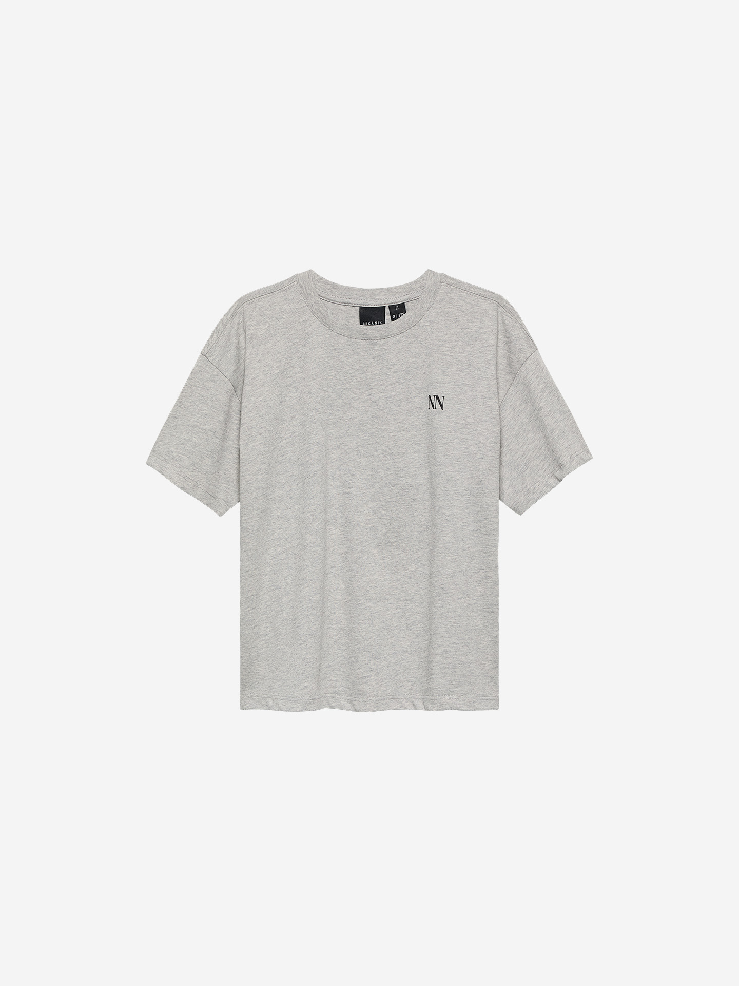 Melange T-shirt with text print