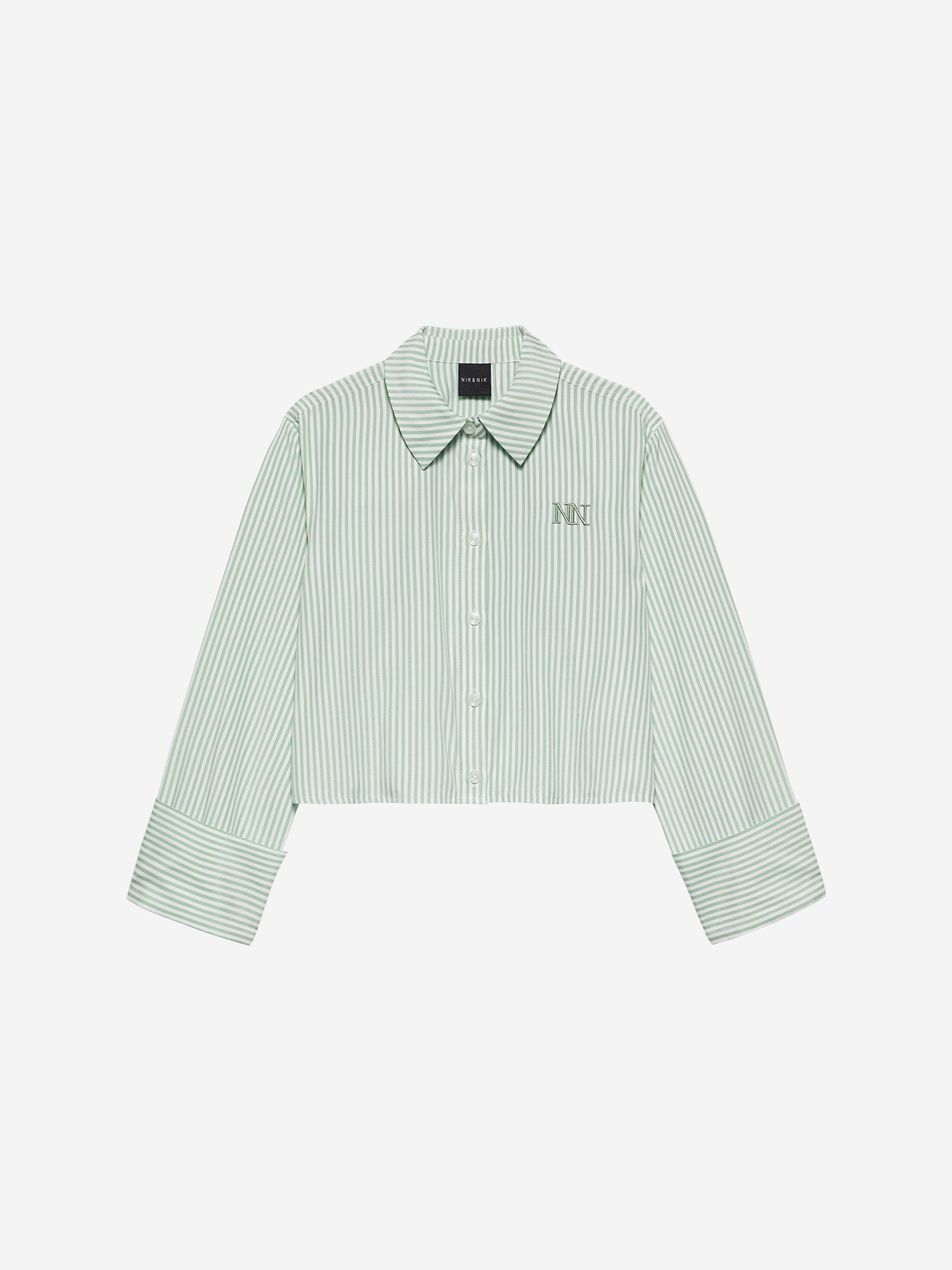 Striped short blouse