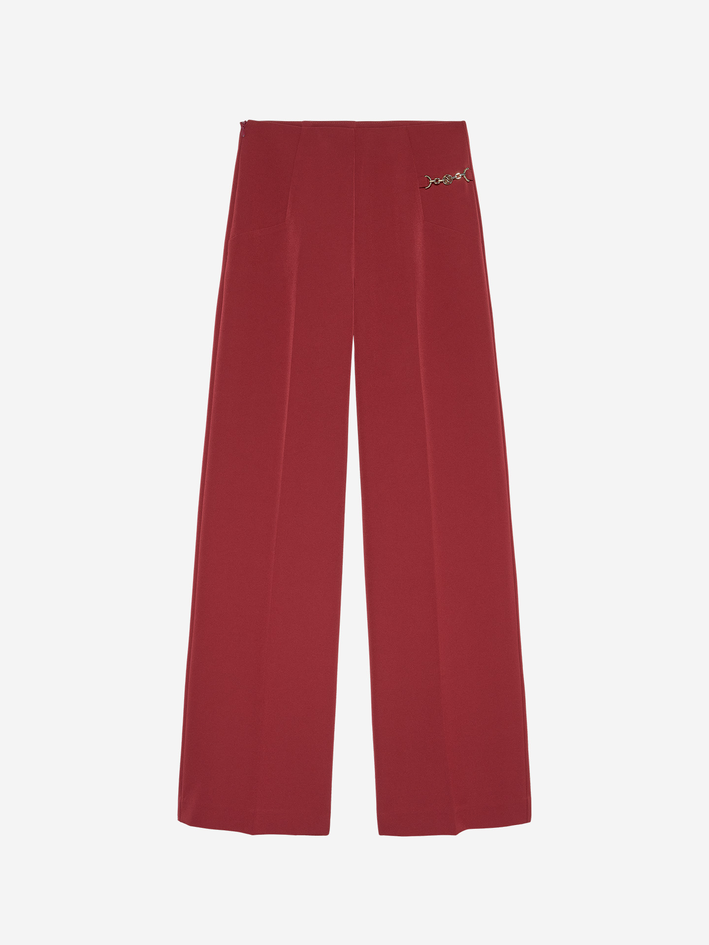 Wide-leg pants with chain details