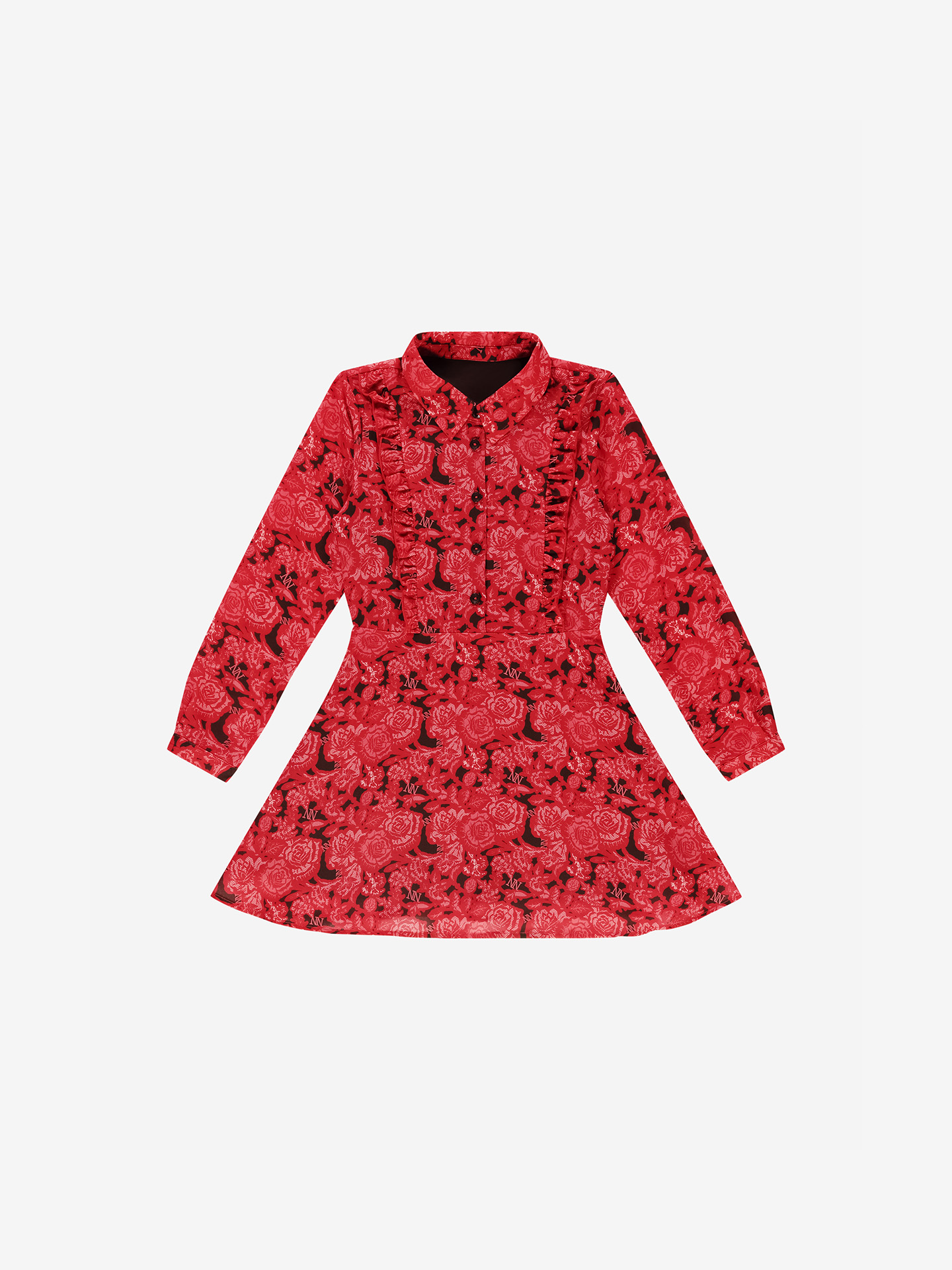 A-line dress with floral print