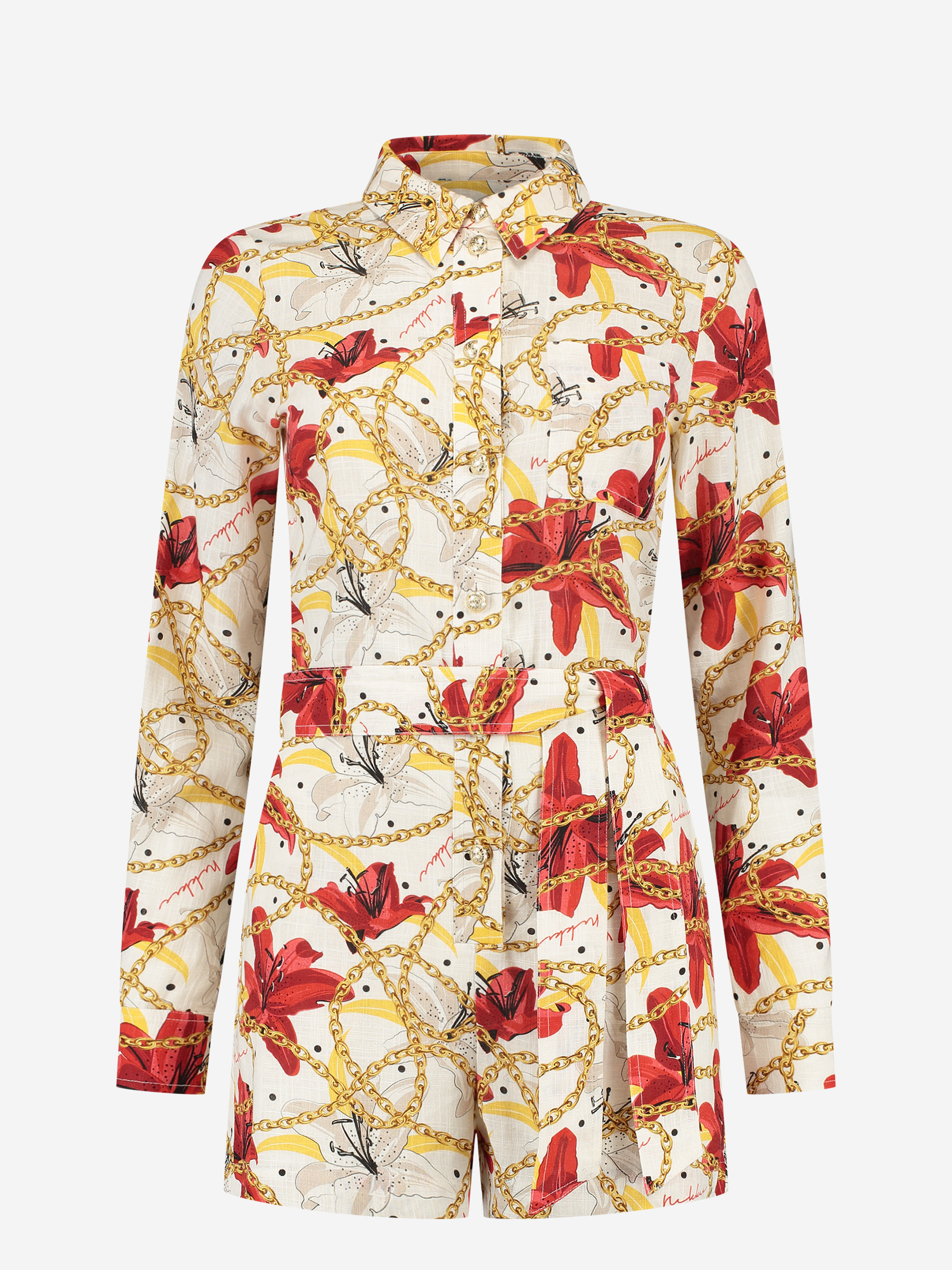 Playsuit with graphic print