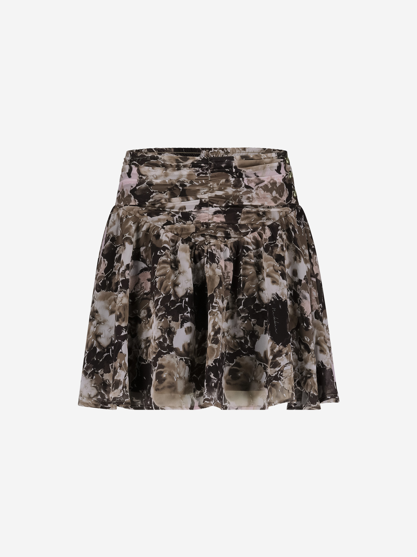 Floral print skirt with pleated detail