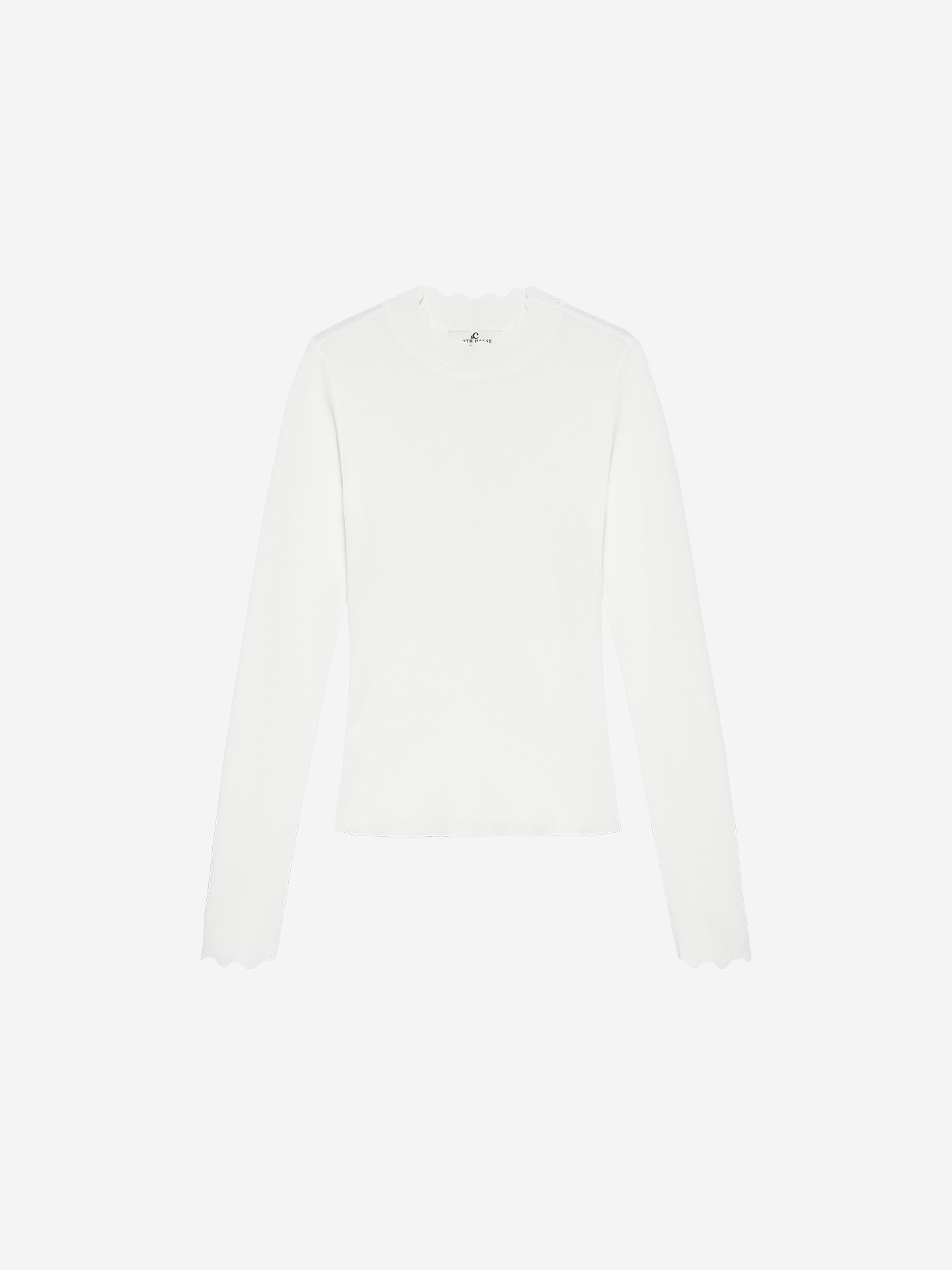 Top with scalloped hem