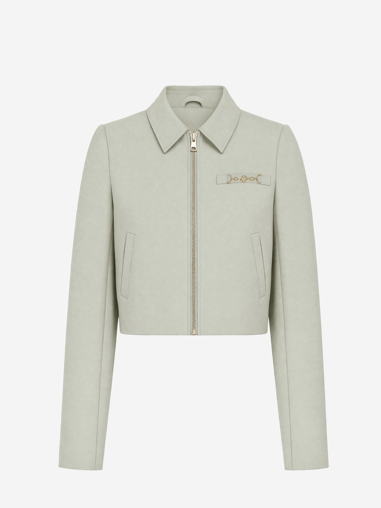 Kort jack met ketting detail