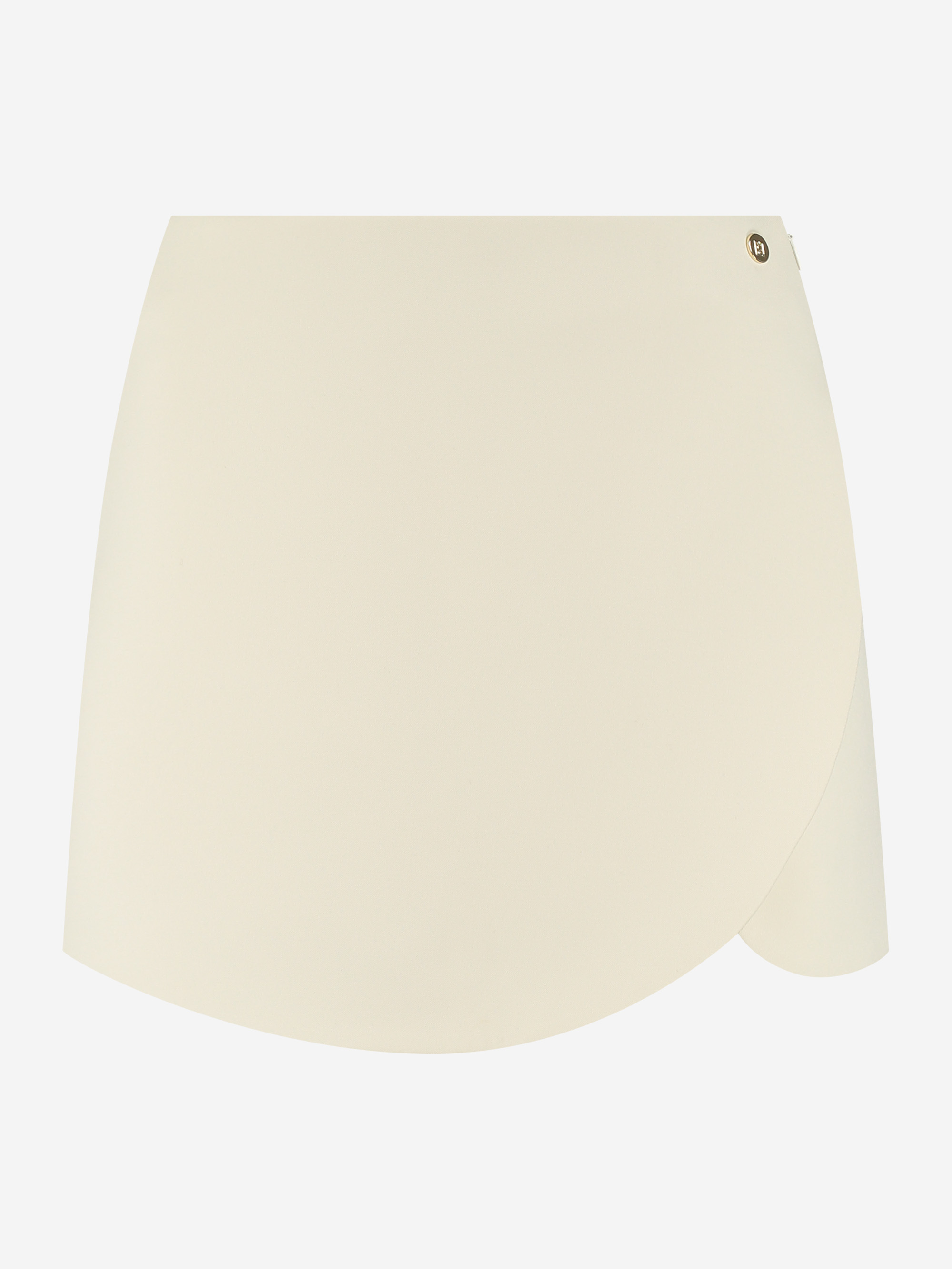 Fitted skort with asymmetrical front