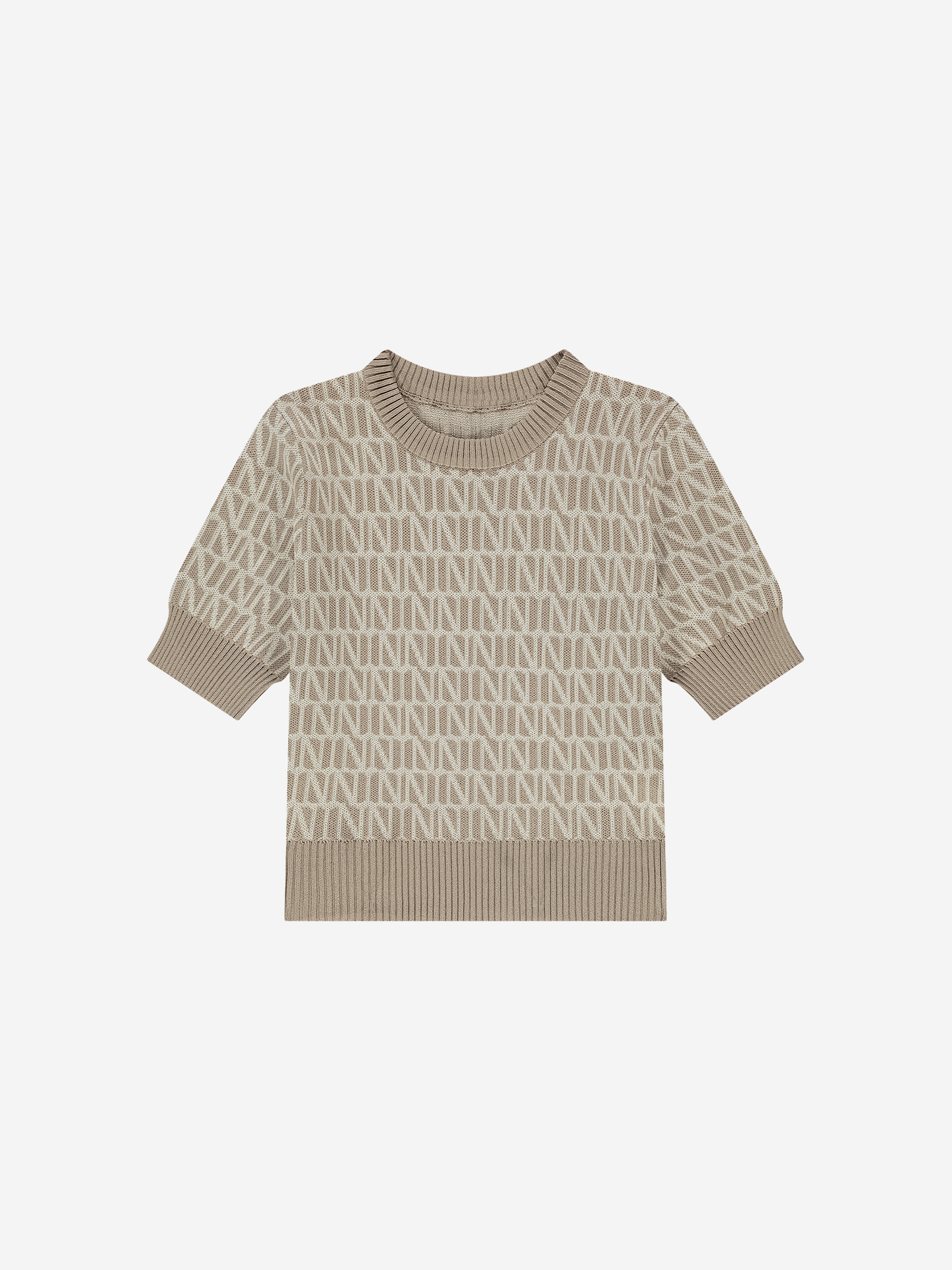 Top with logo pattern