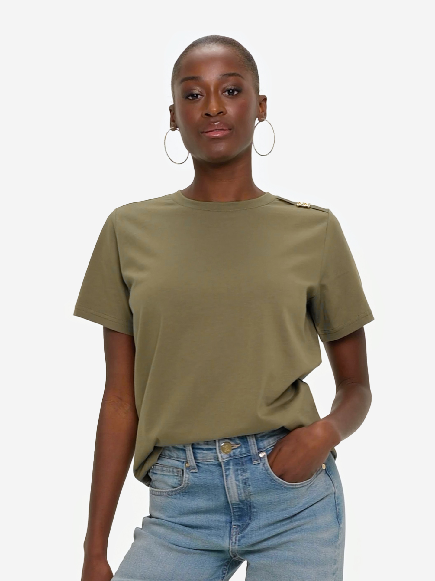 T-shirt met logo detail