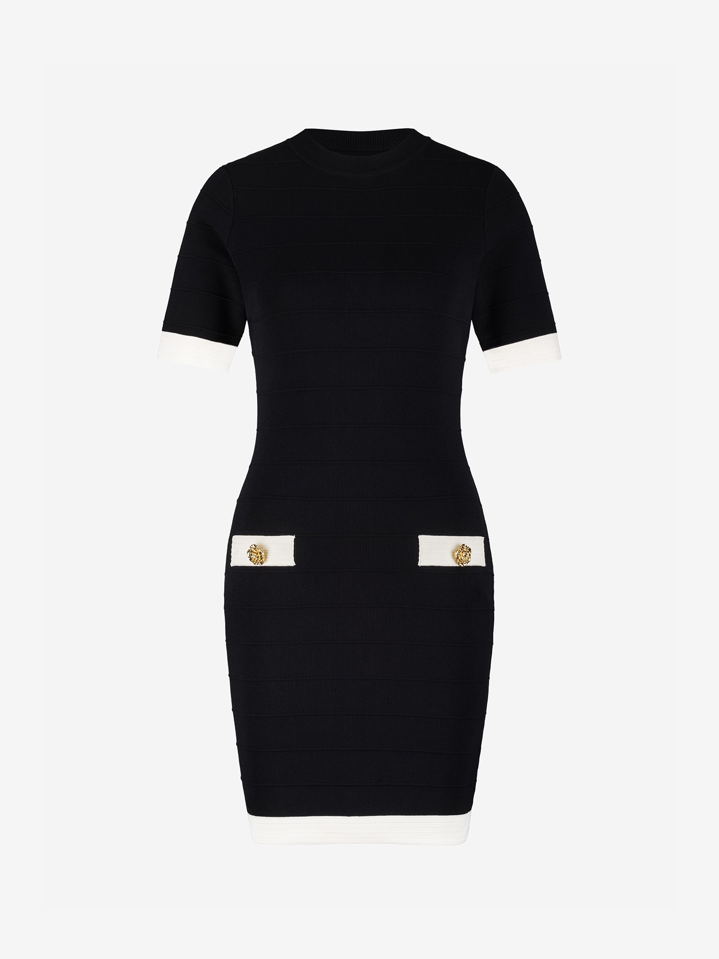 Dress with contrasting borders