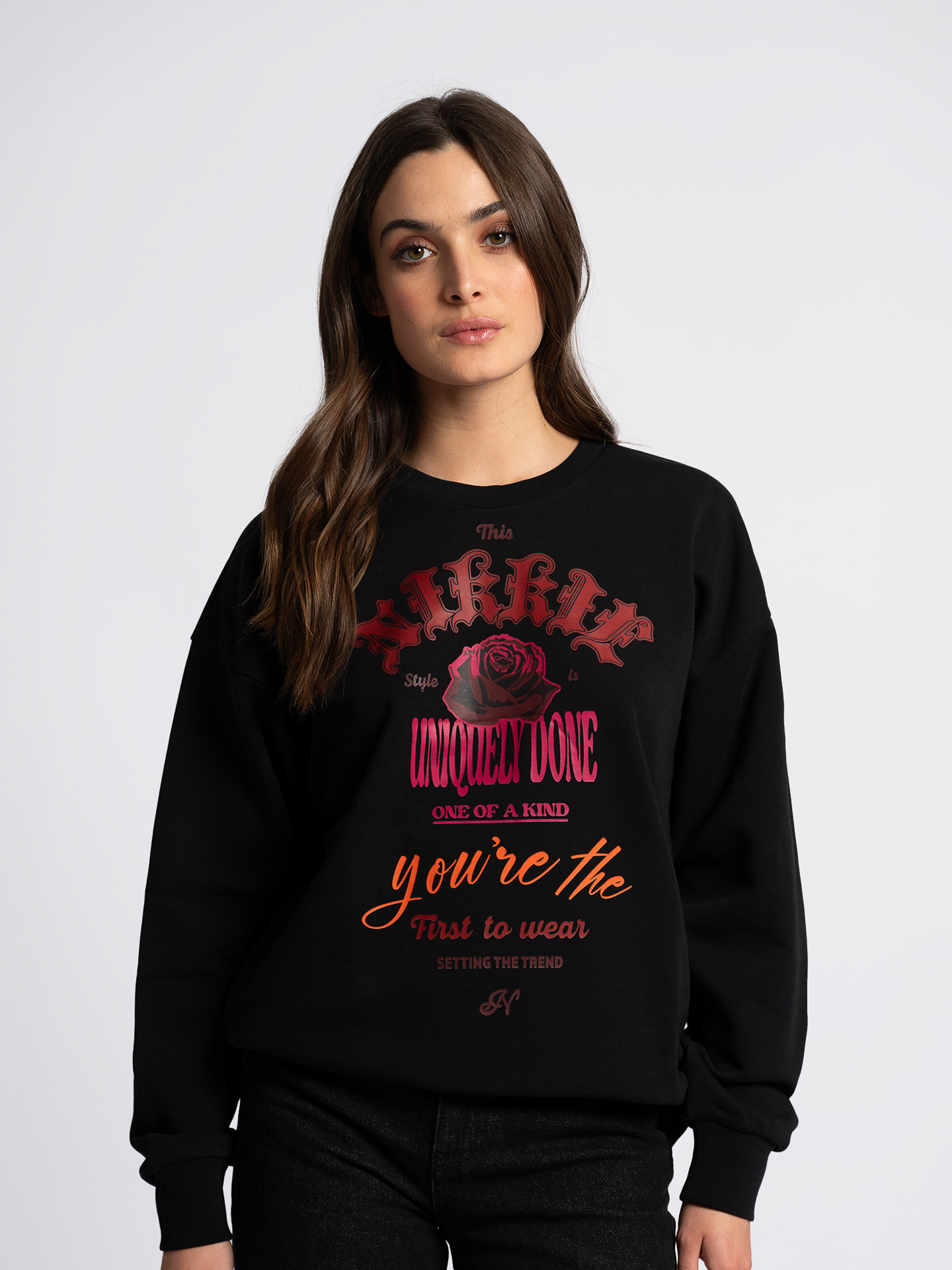 Sweater with printed design