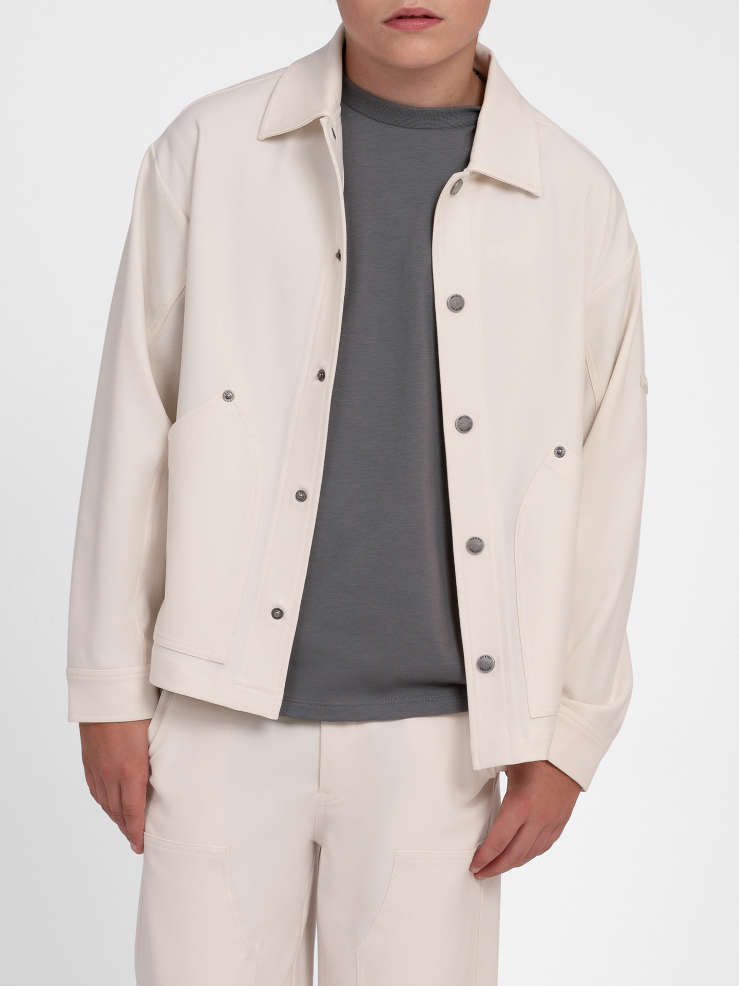 Overshirt with patch pockets