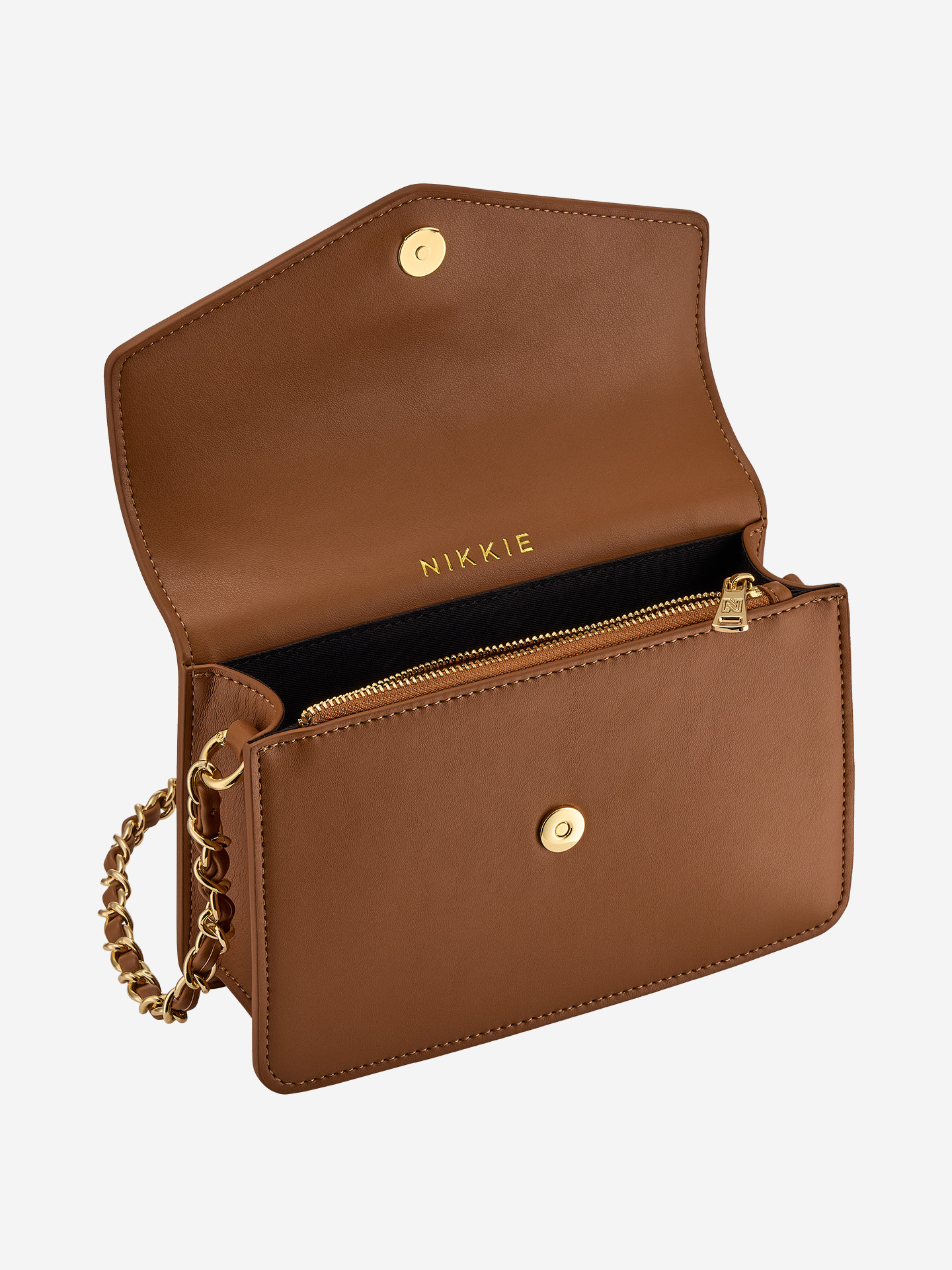 Faux leather shoulder bag