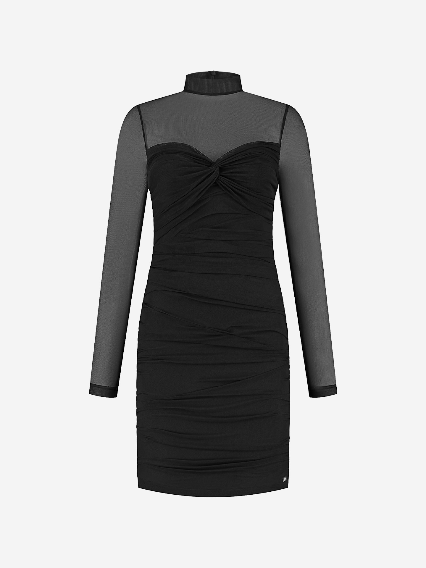 Mesh dress with twisted detail